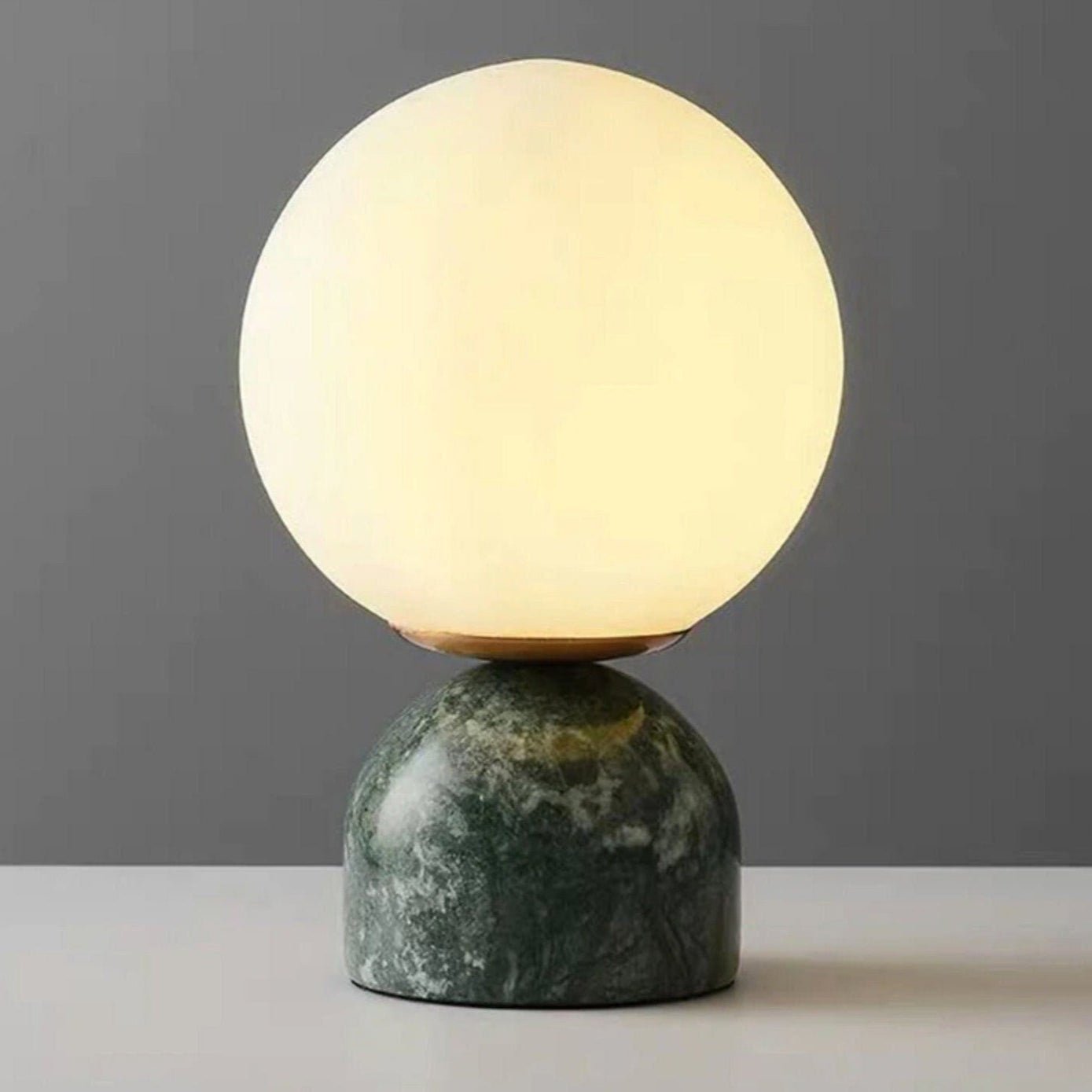 Marin Marble Base Glass Globe Table Lamp for Bedroom & Living Room