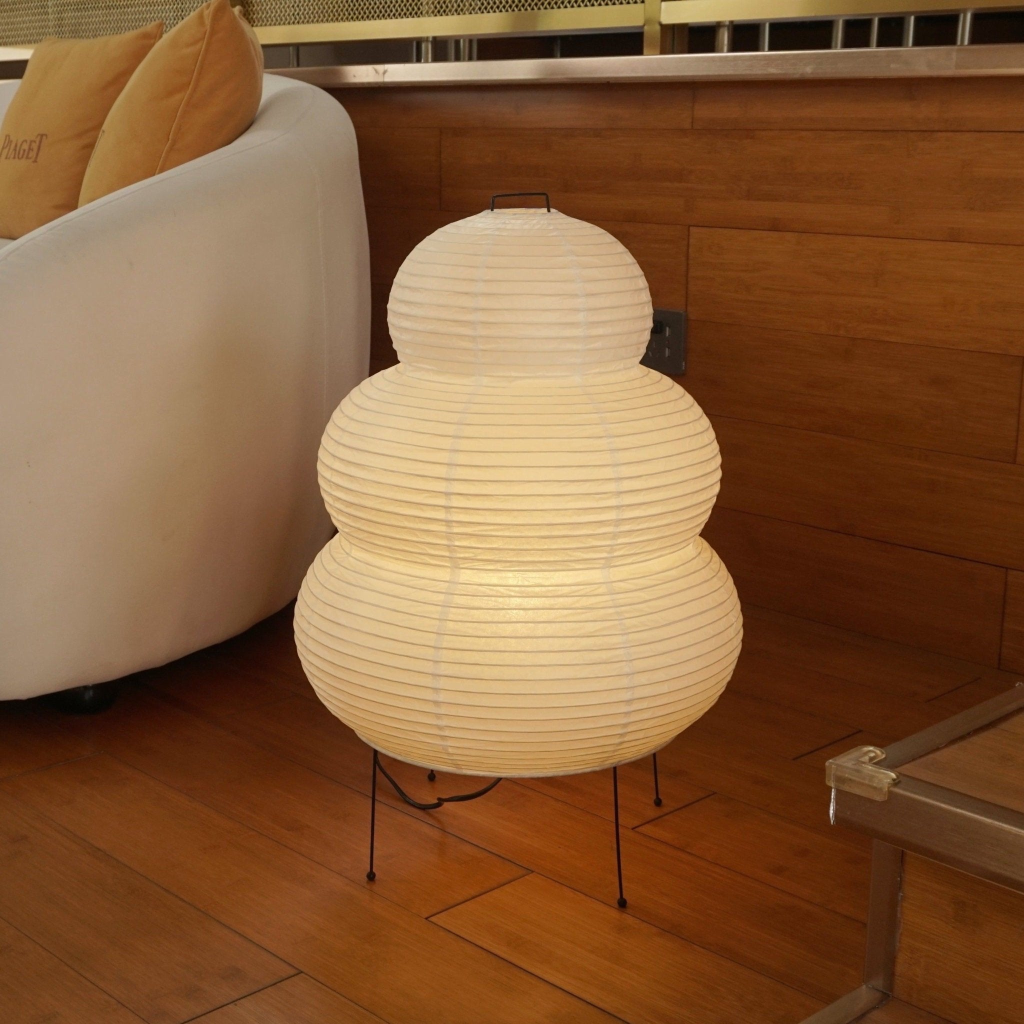 Tsuki Japanese Paper Lantern Table Lamp for Bedside and Living Room