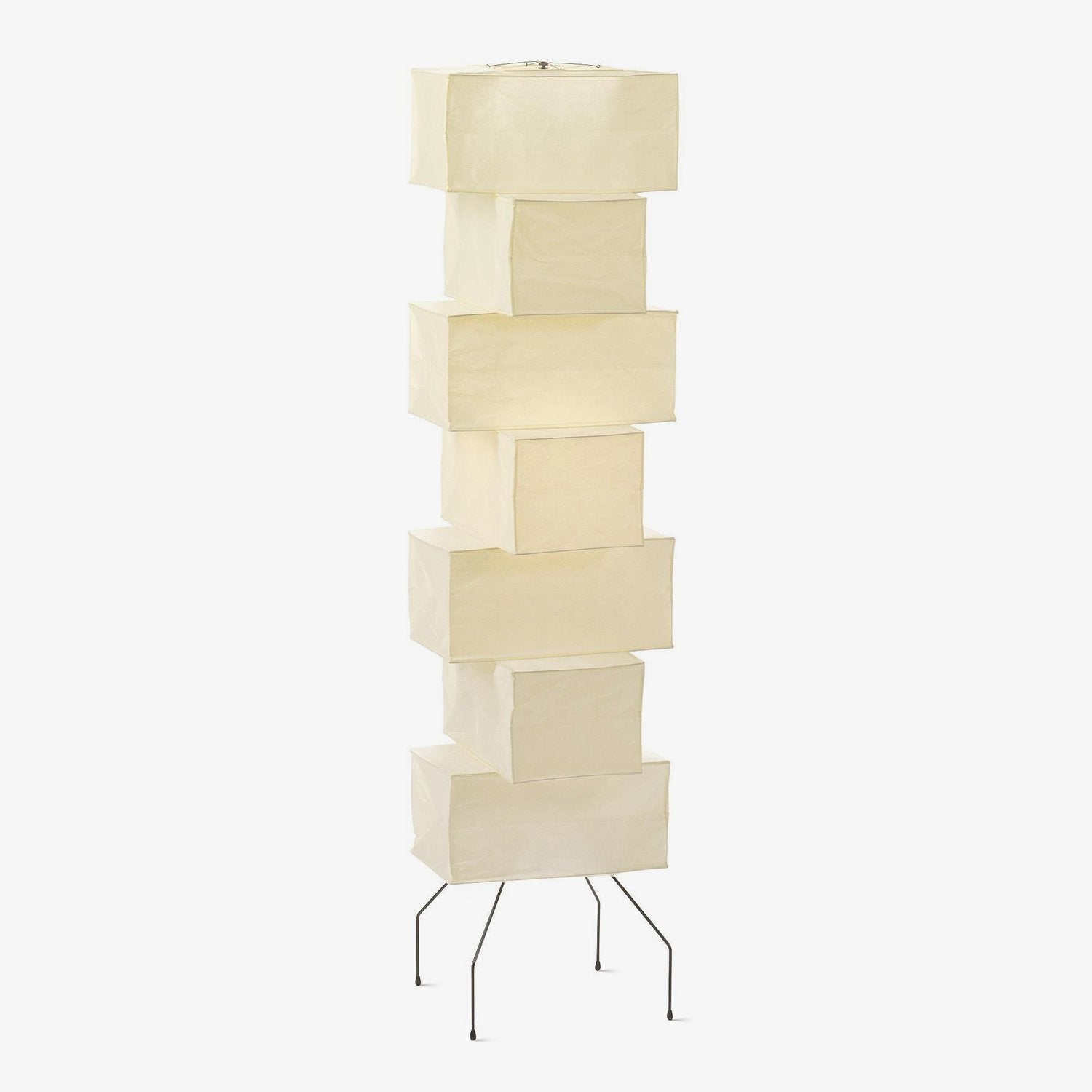 Sora Rice Stacked Paper Floor Lamp for Living Room & Bedroom