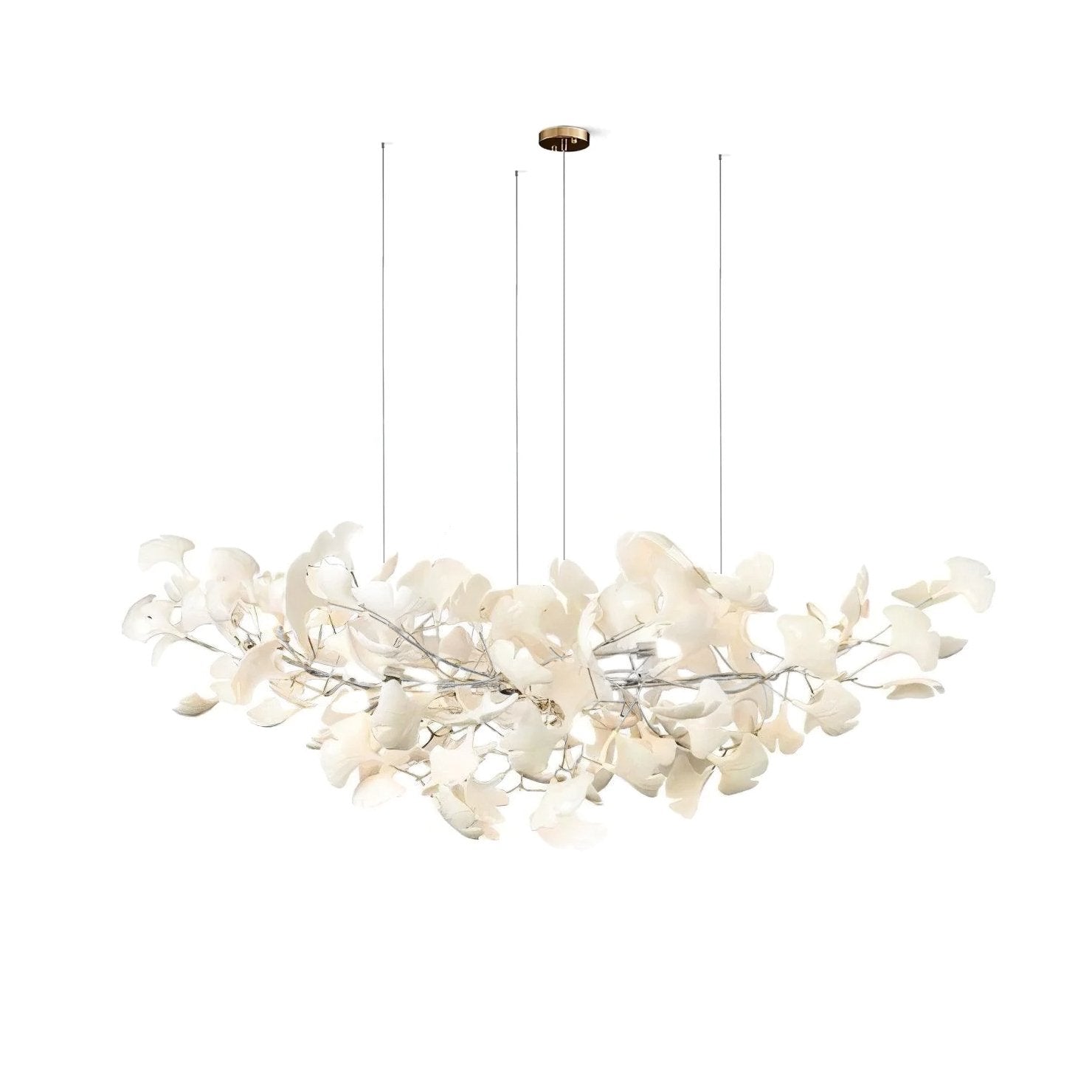 Icho Handcrafted Porcelain Ginkgo Chandelier for Dining & Living Room