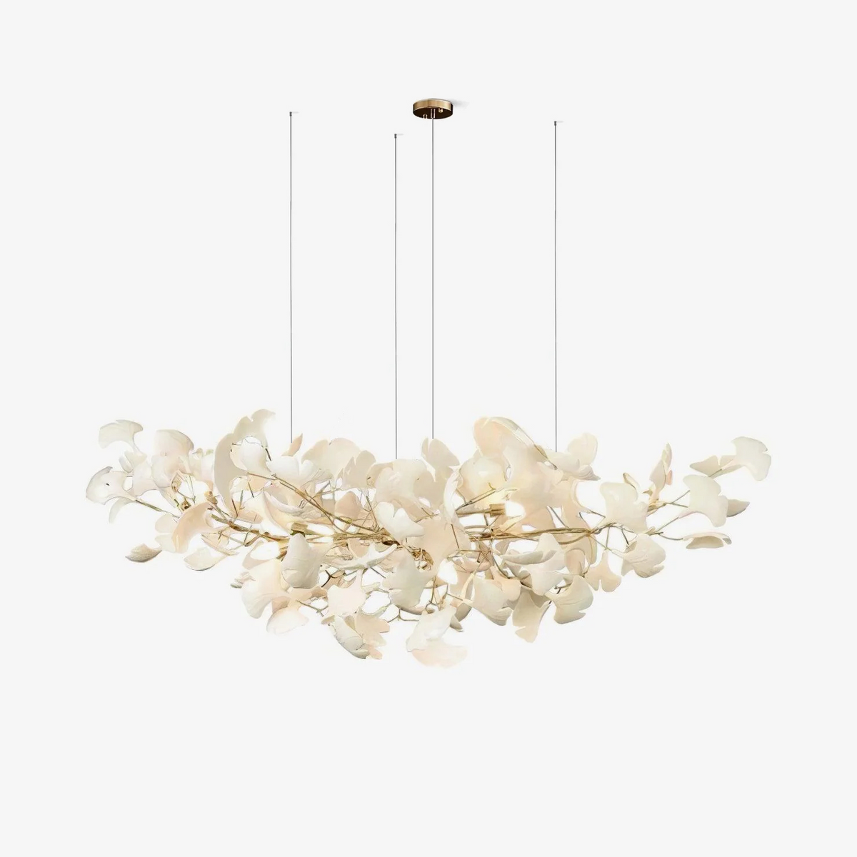 Icho Handcrafted Porcelain Ginkgo Chandelier for Dining & Living Room