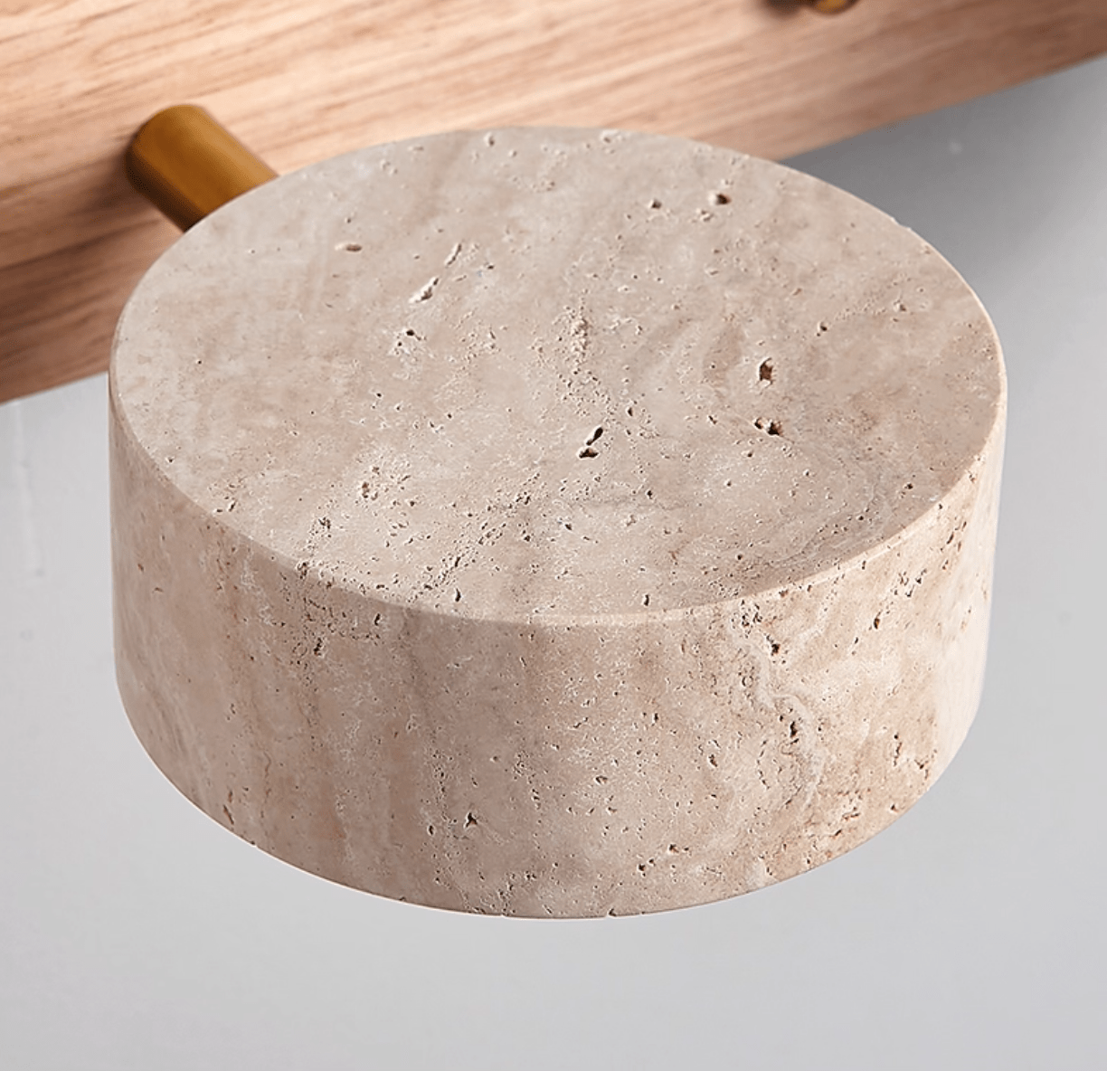Ambra Natural Travertine Dimmable Wall Sconce for Bedroom & Hallway