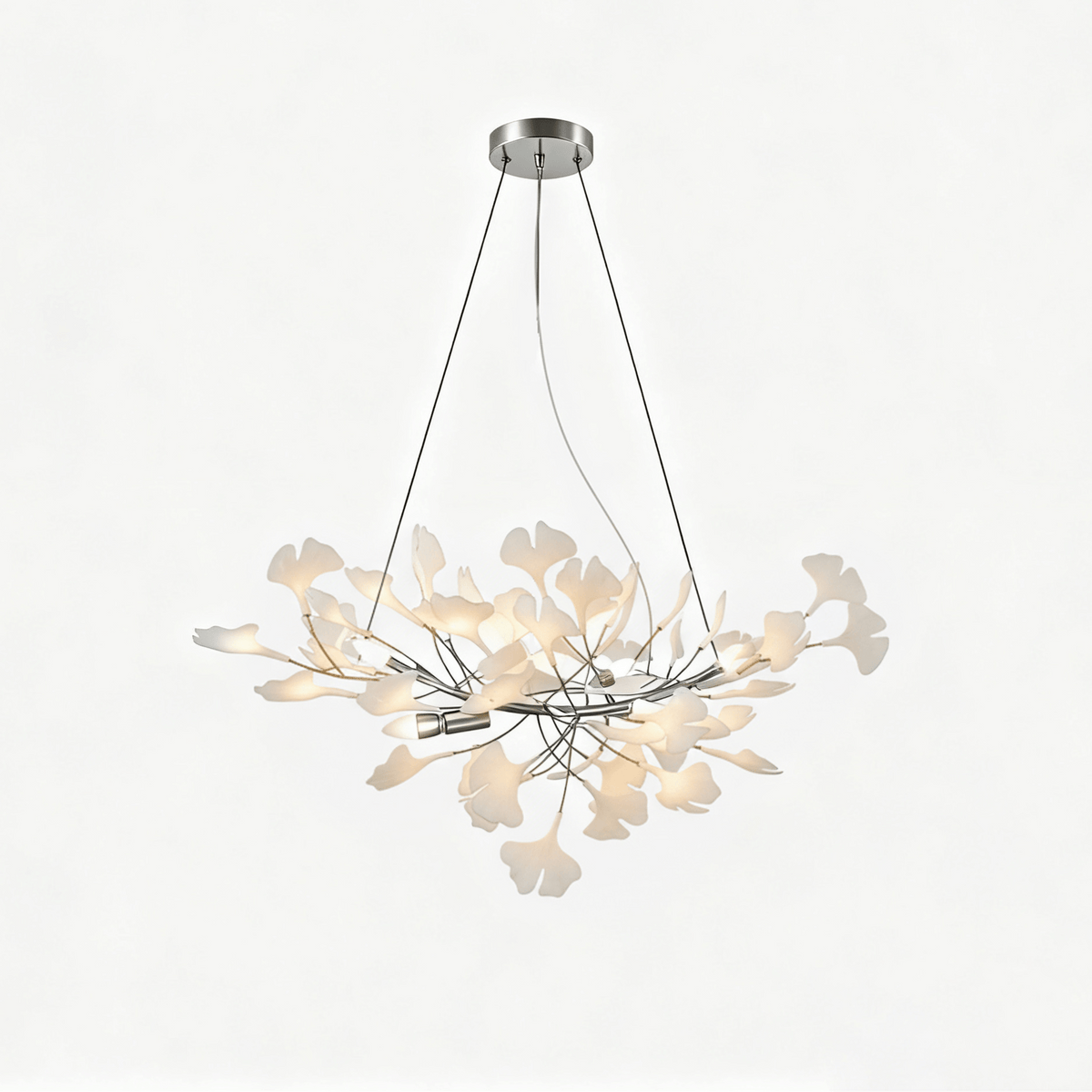 Icho Handcrafted Porcelain Ginkgo Chandelier for Dining & Living Room