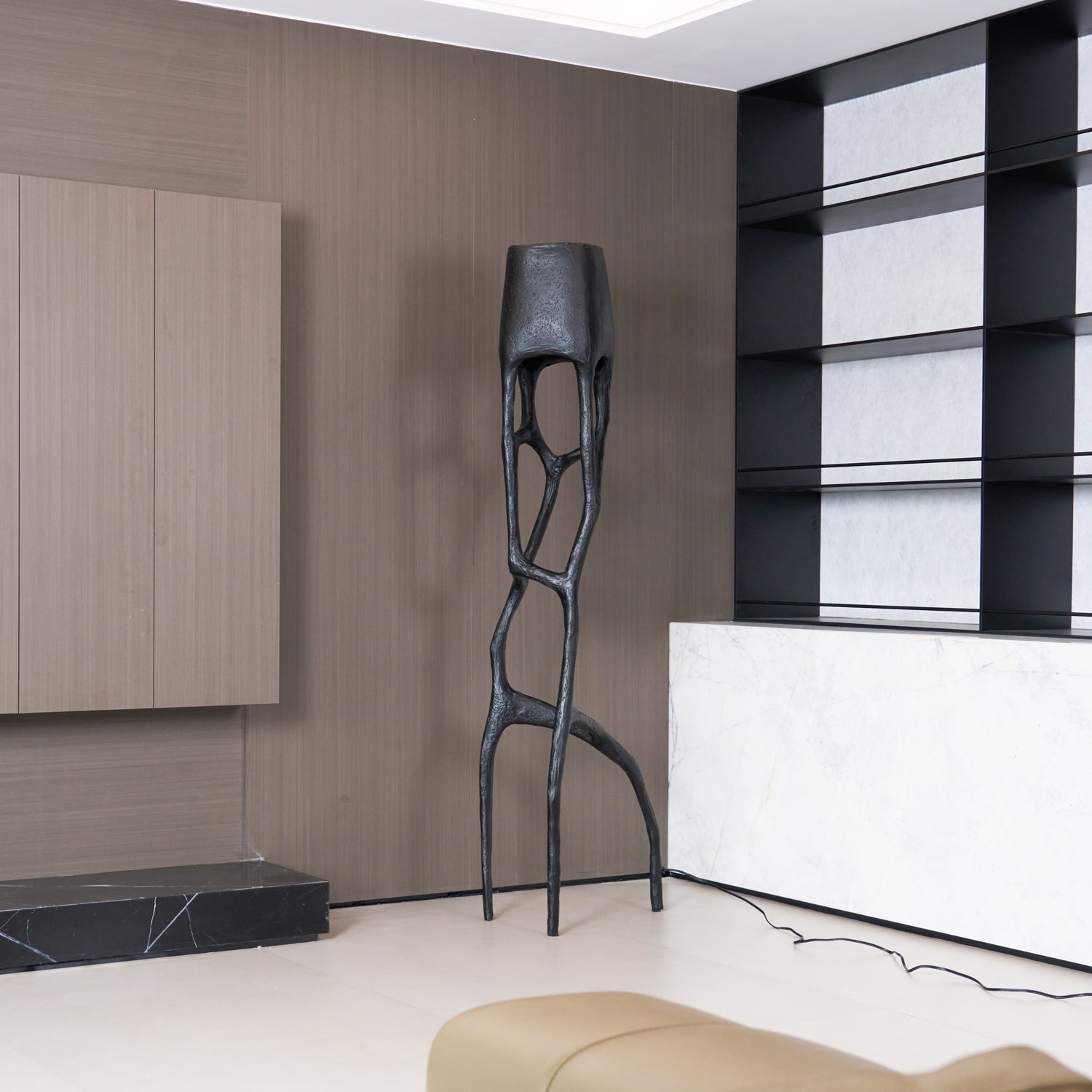 Vesper Gothic Sculptural Statement Floor Lamp for Bedroom Living Room