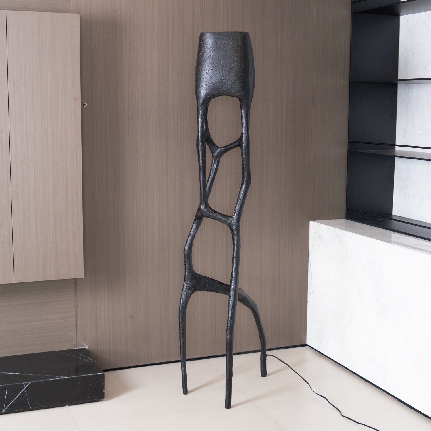 Vesper Gothic Sculptural Statement Floor Lamp for Bedroom Living Room