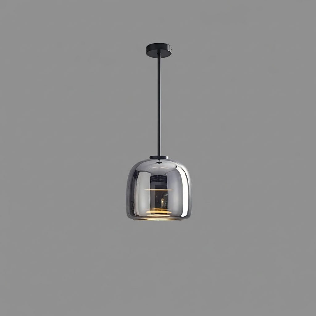 Fumo Hand-Blown Smoked Glass Pendant for Kitchen Island & Dining Room