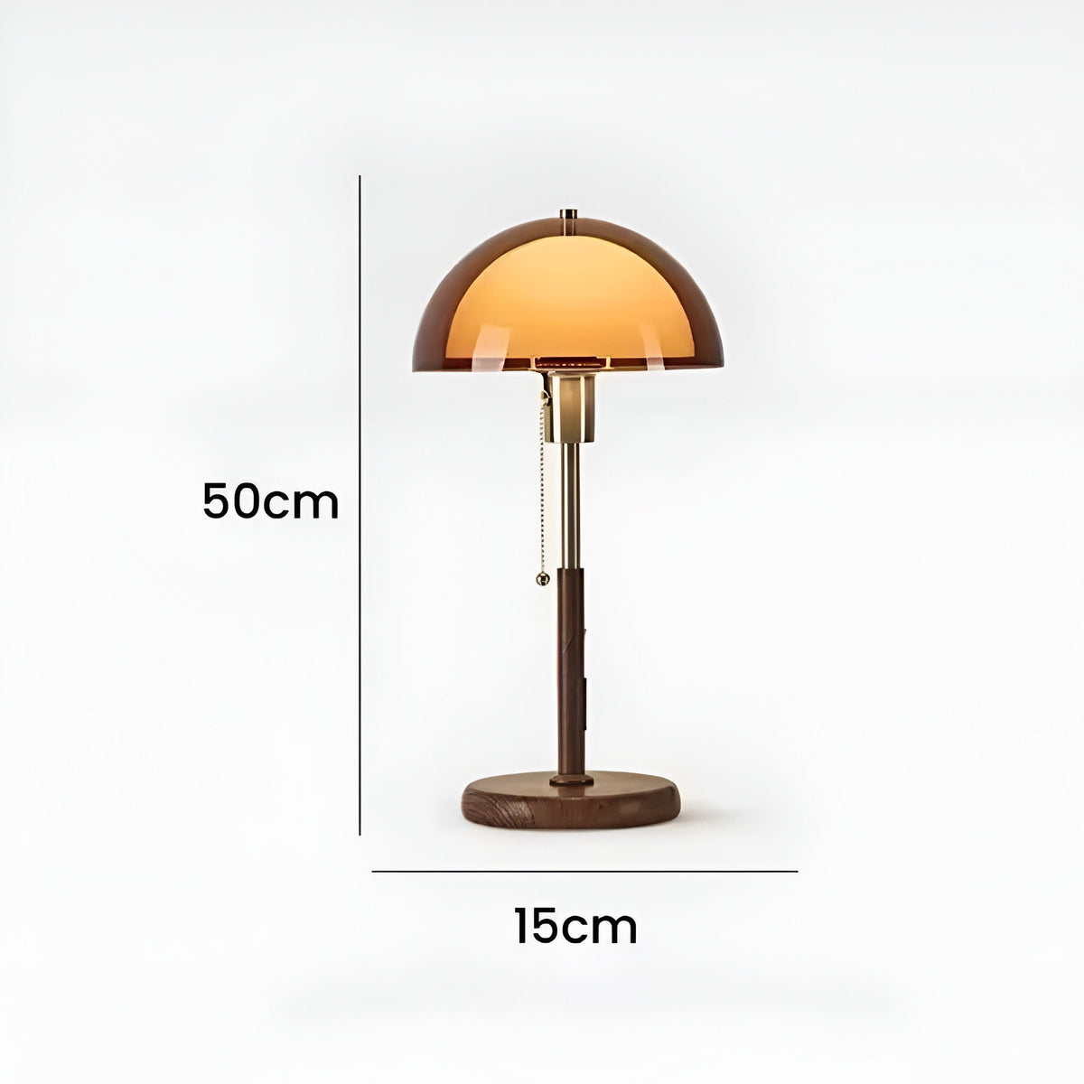 Kinoko Mushroom Amber Glass Table Lamp for Bedroom & Living Room