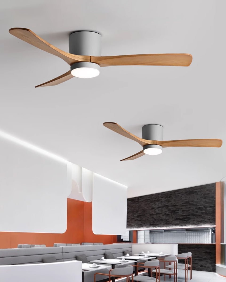 Kaze Solid Wood Quiet DC Ceiling Fan Light for Bedroom & Living Room
