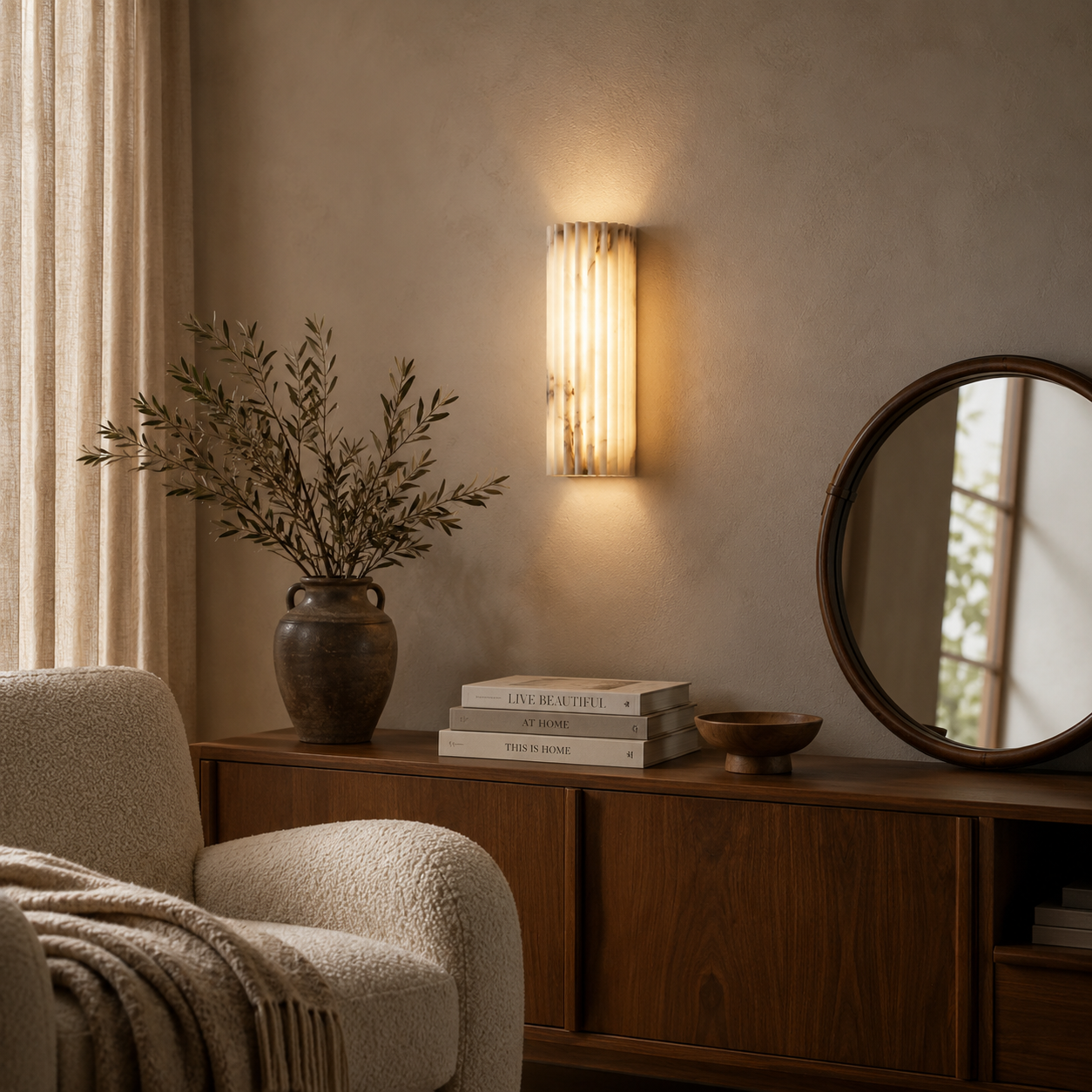 Alvora Alabaster Wall Light
