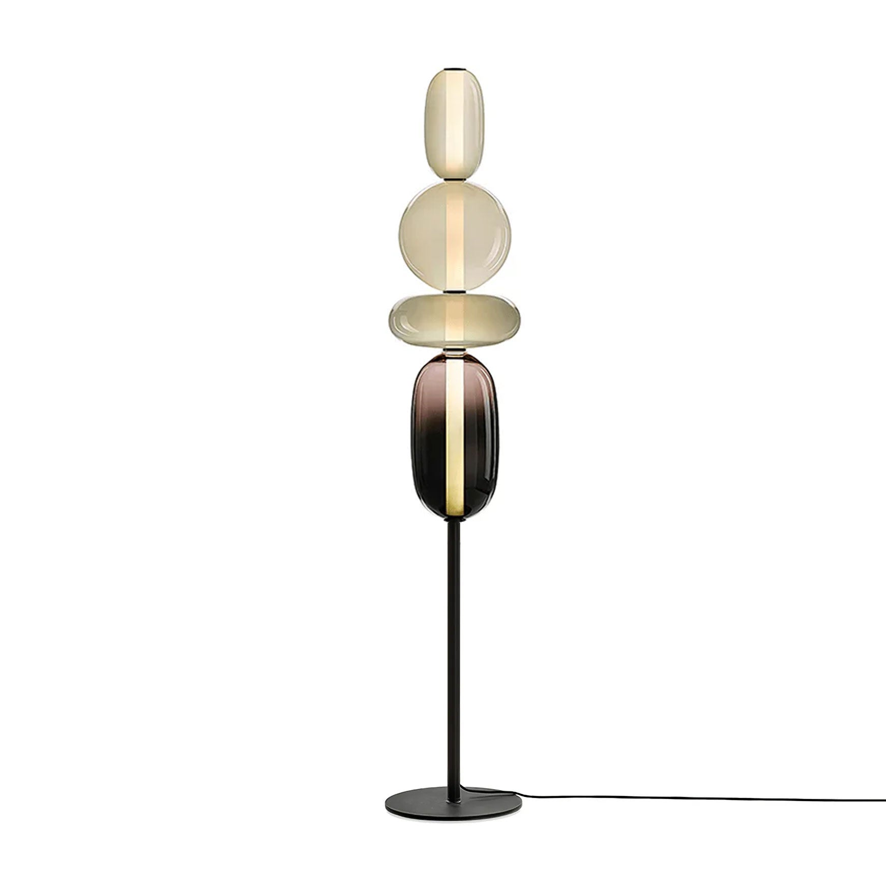 Prisma Hand-Blown Glass Floor Lamp for Living Room & Bedroom