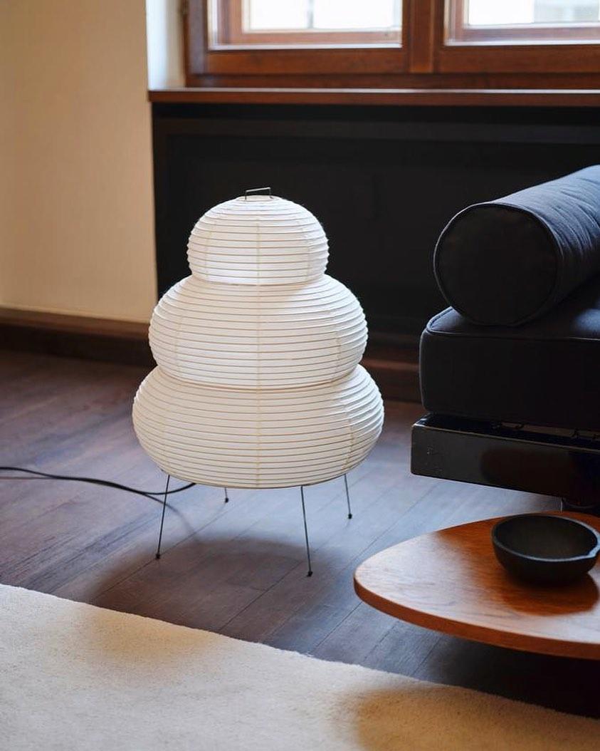Tsuki Japanese Paper Lantern Table Lamp for Bedside and Living Room