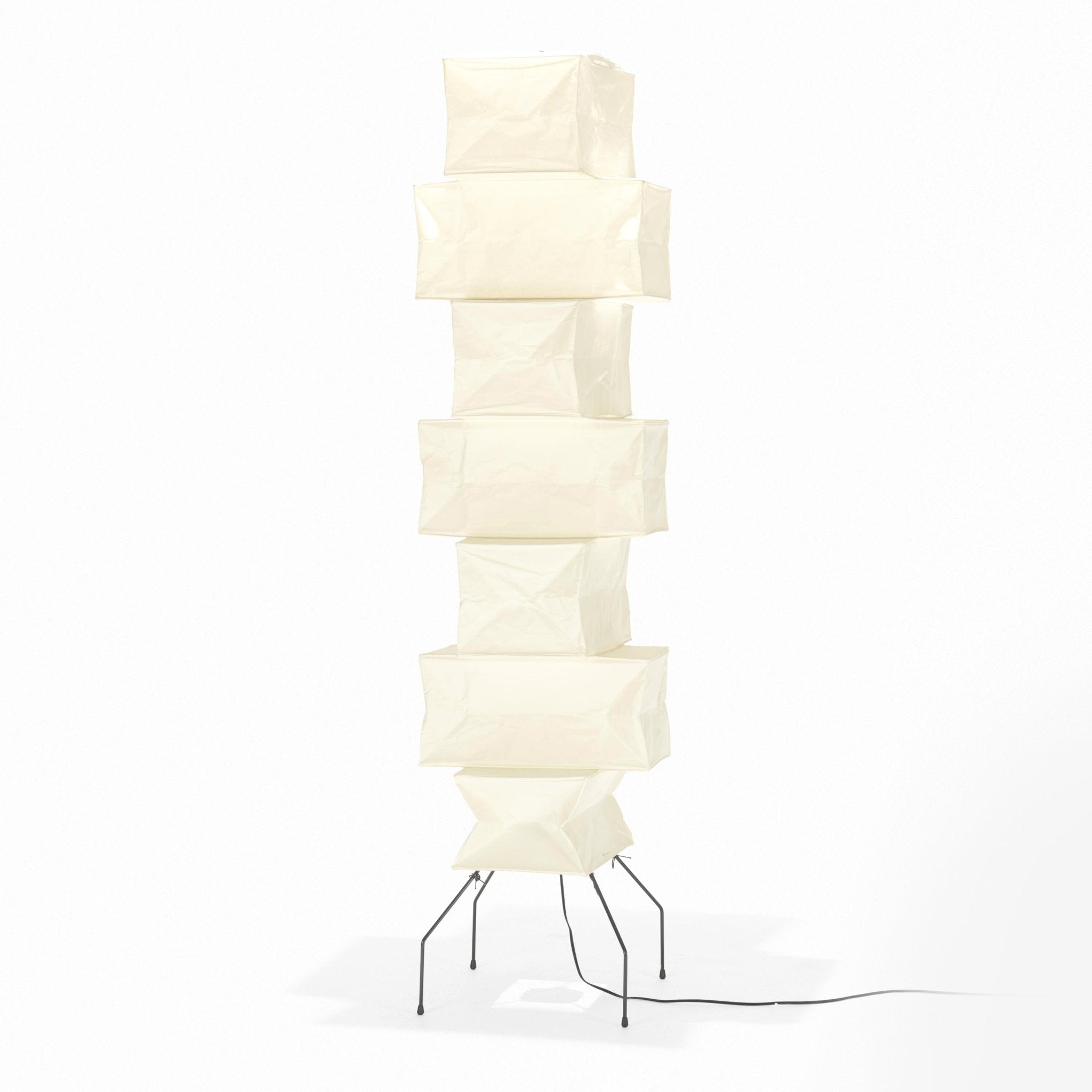 Sora Rice Stacked Paper Floor Lamp for Living Room & Bedroom