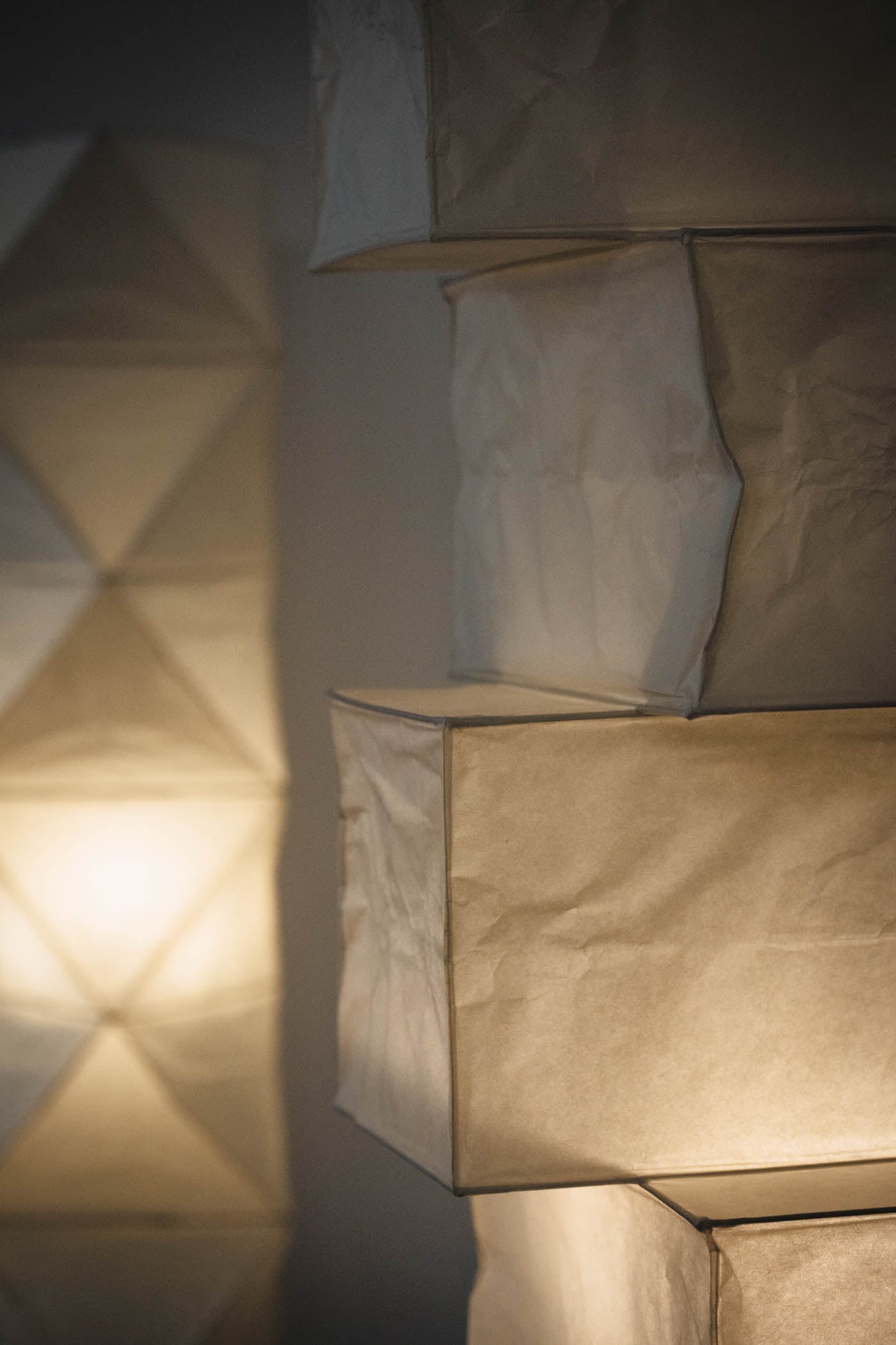 Sora Rice Stacked Paper Floor Lamp for Living Room & Bedroom