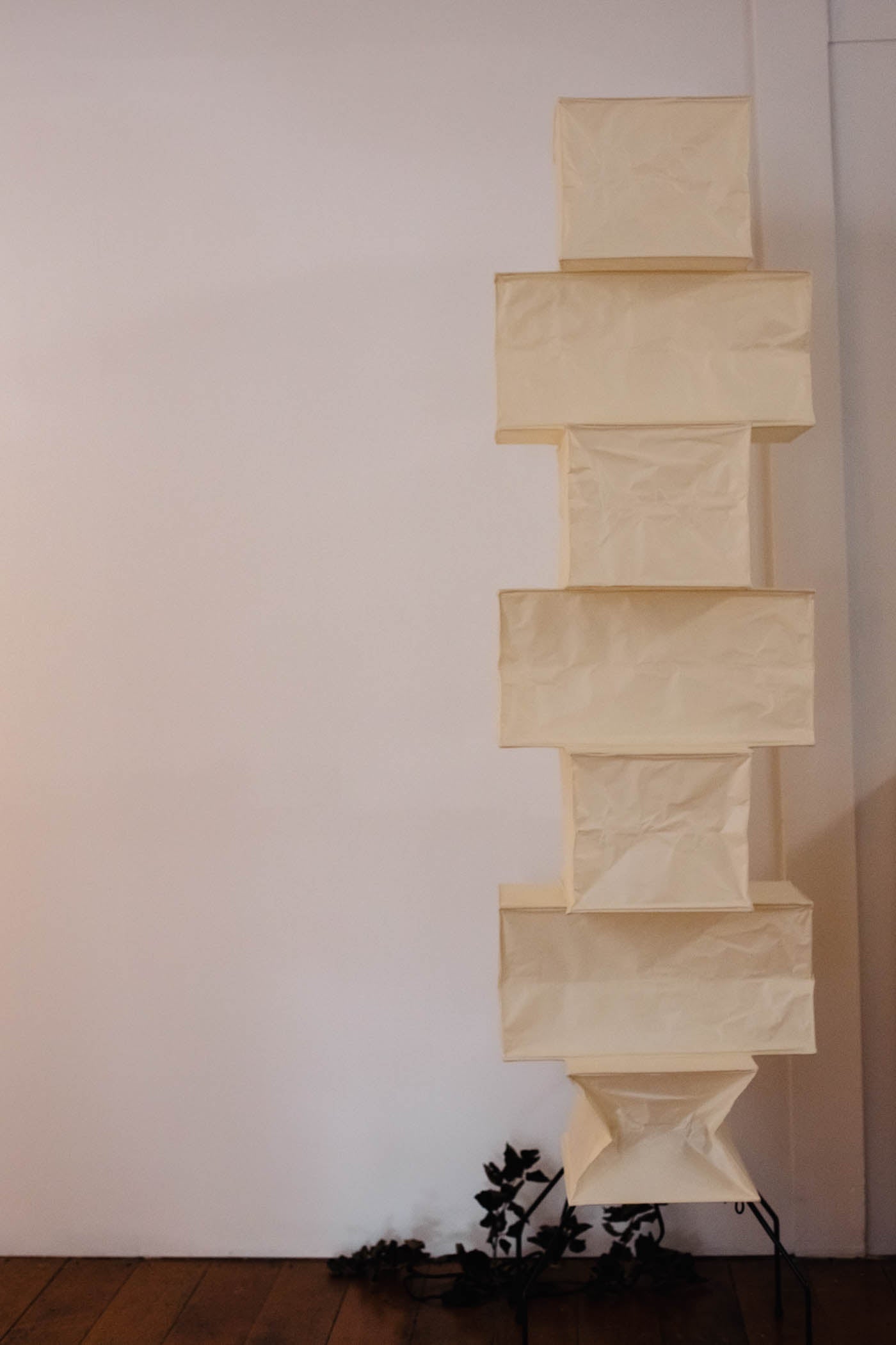 Sora Rice Stacked Paper Floor Lamp for Living Room & Bedroom