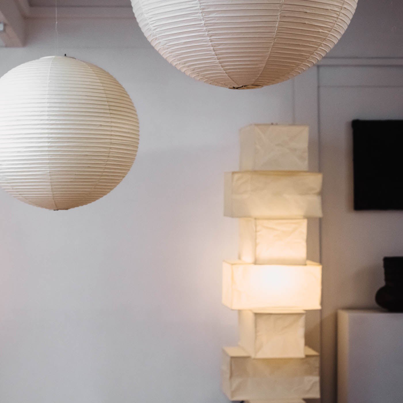 Sora Rice Stacked Paper Floor Lamp for Living Room & Bedroom