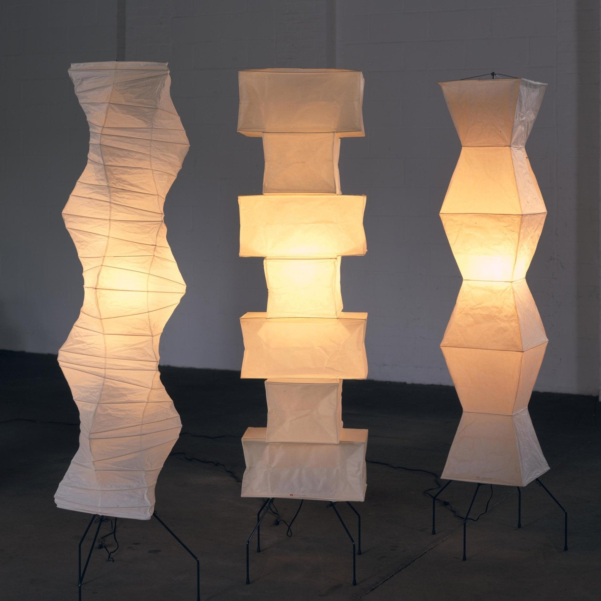 Sora Rice Stacked Paper Floor Lamp for Living Room & Bedroom