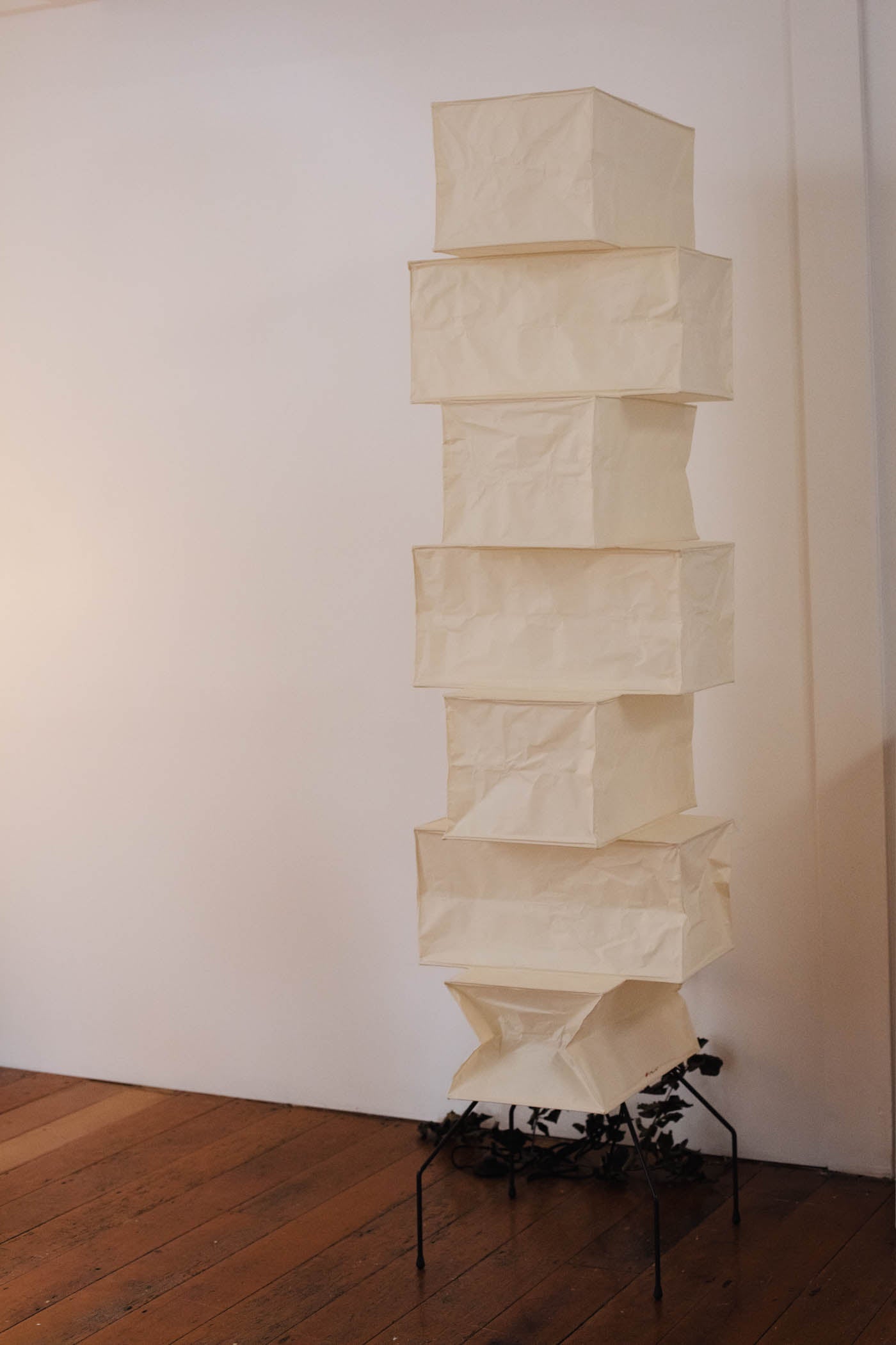 Sora Rice Stacked Paper Floor Lamp for Living Room & Bedroom