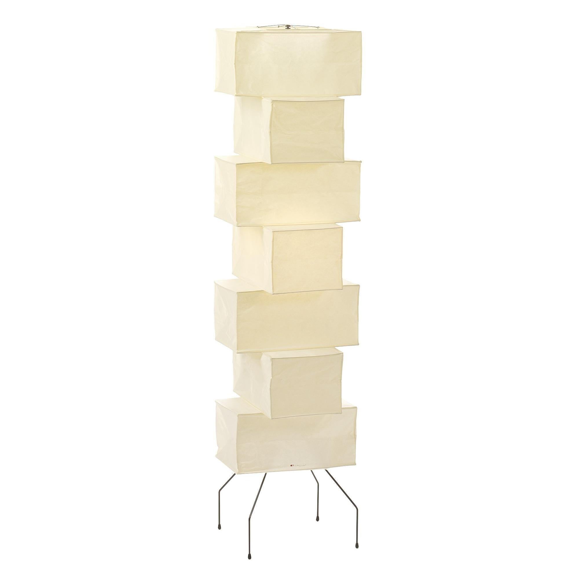 Sora Rice Stacked Paper Floor Lamp for Living Room & Bedroom