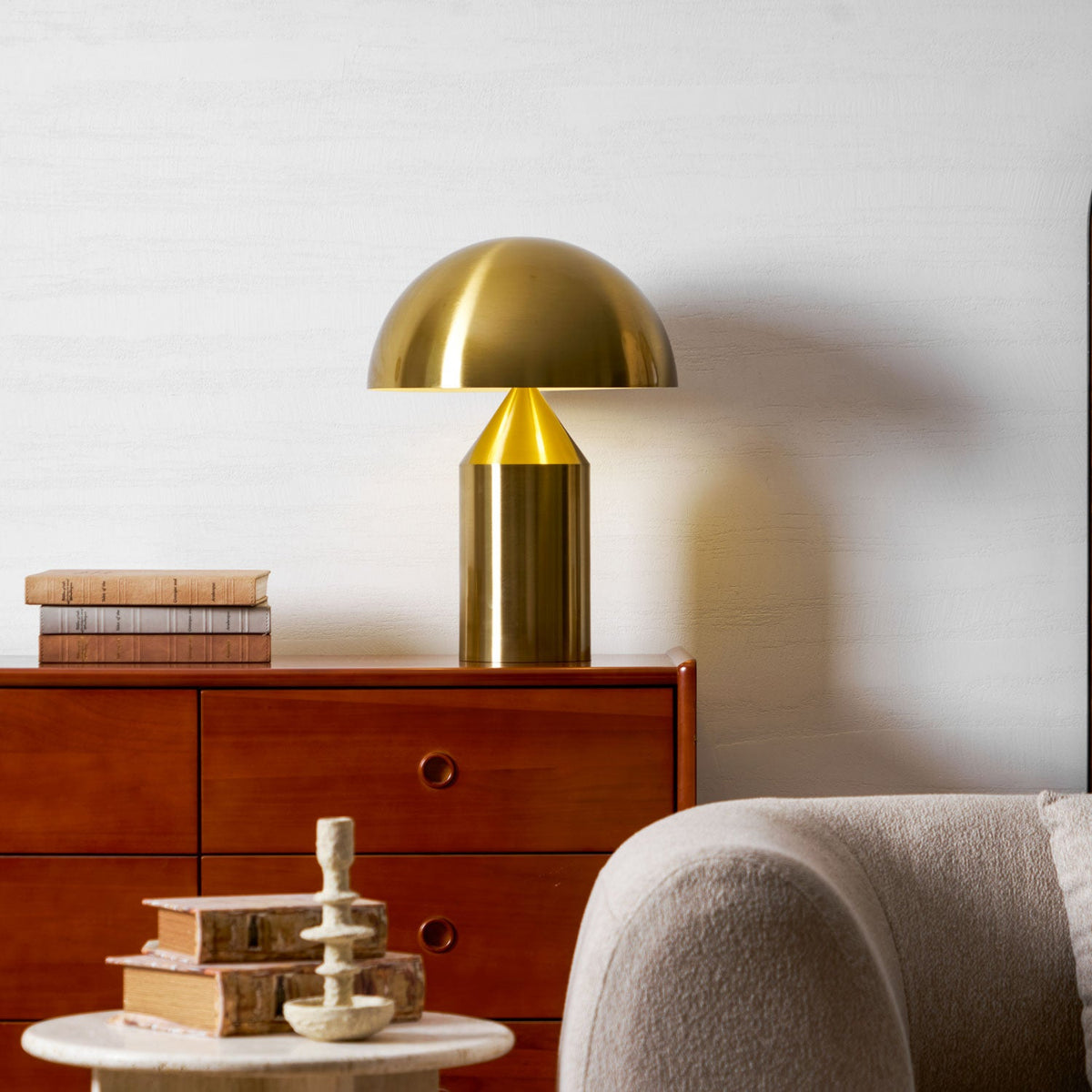 Solido Sculptural Geometric Metal Table Lamp for Bedroom Living Room
