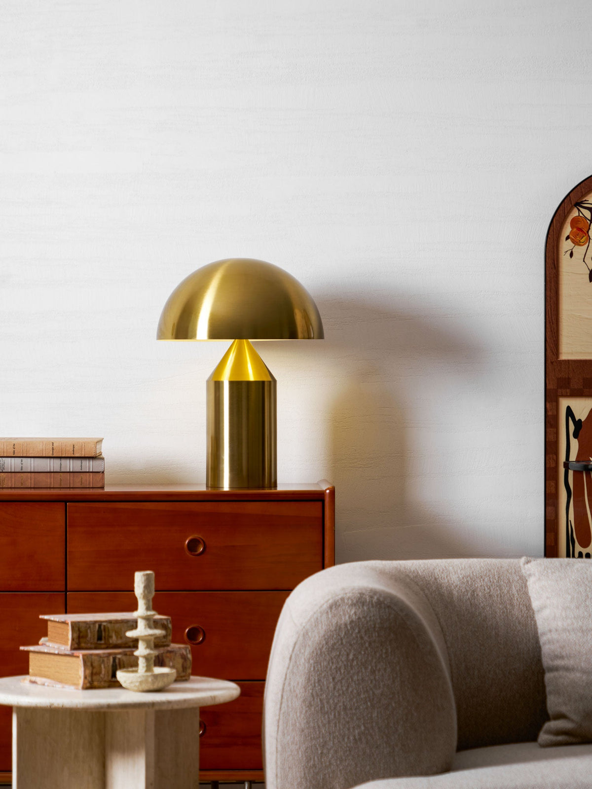 Solido Sculptural Geometric Metal Table Lamp for Bedroom Living Room