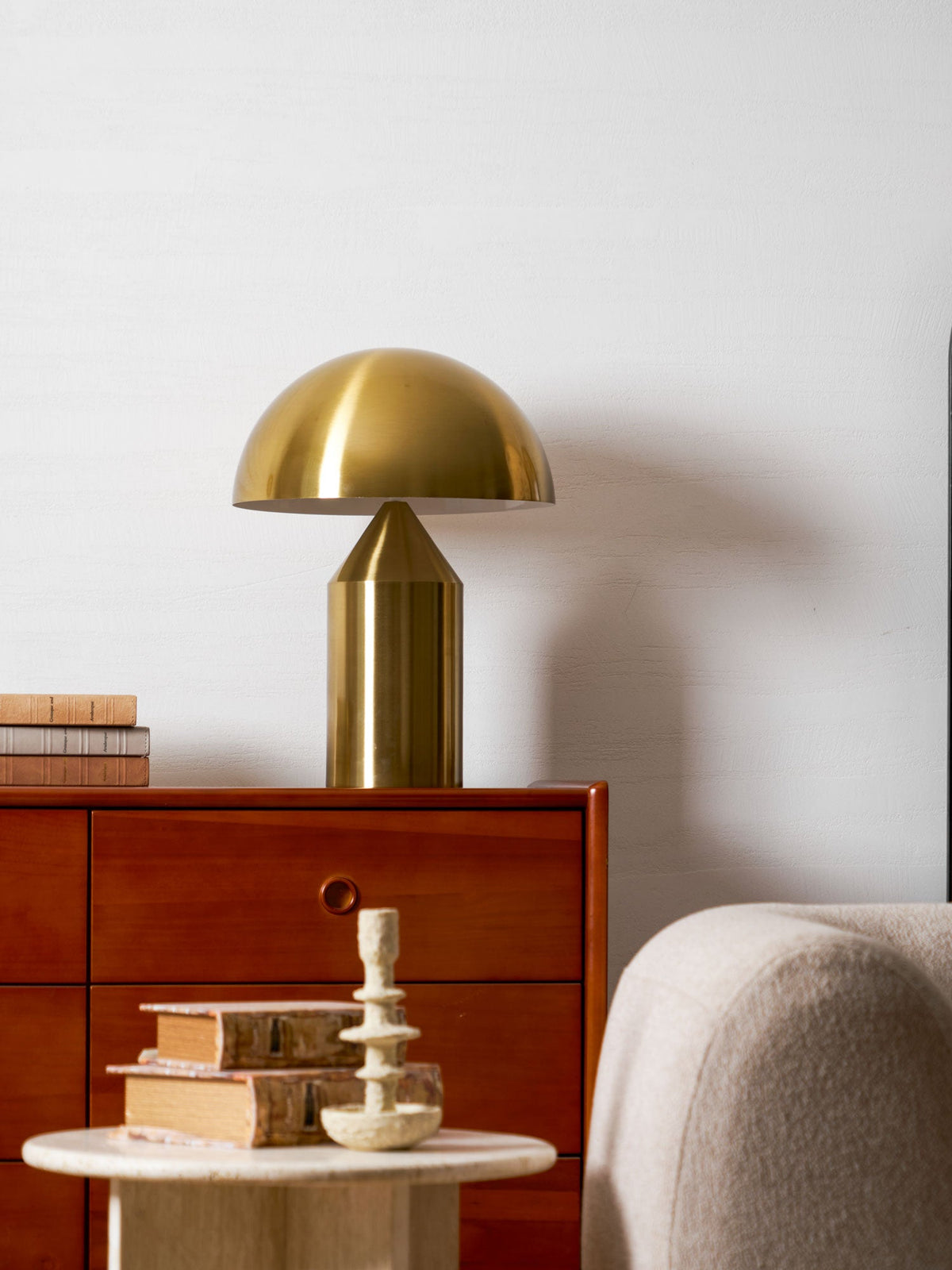 Solido Sculptural Geometric Metal Table Lamp for Bedroom Living Room