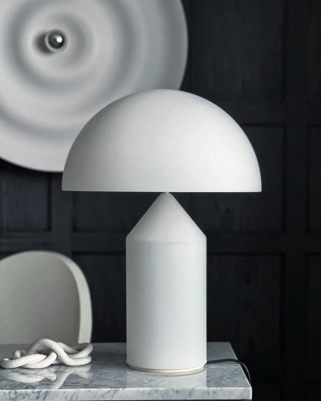 Solido Sculptural Geometric Metal Table Lamp for Bedroom Living Room