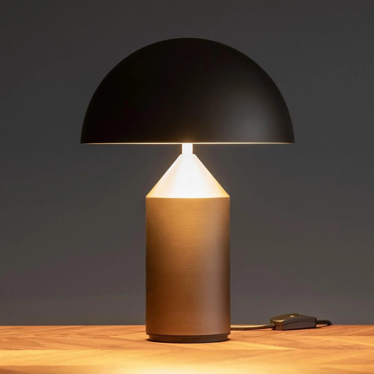 Solido Sculptural Geometric Metal Table Lamp for Bedroom Living Room