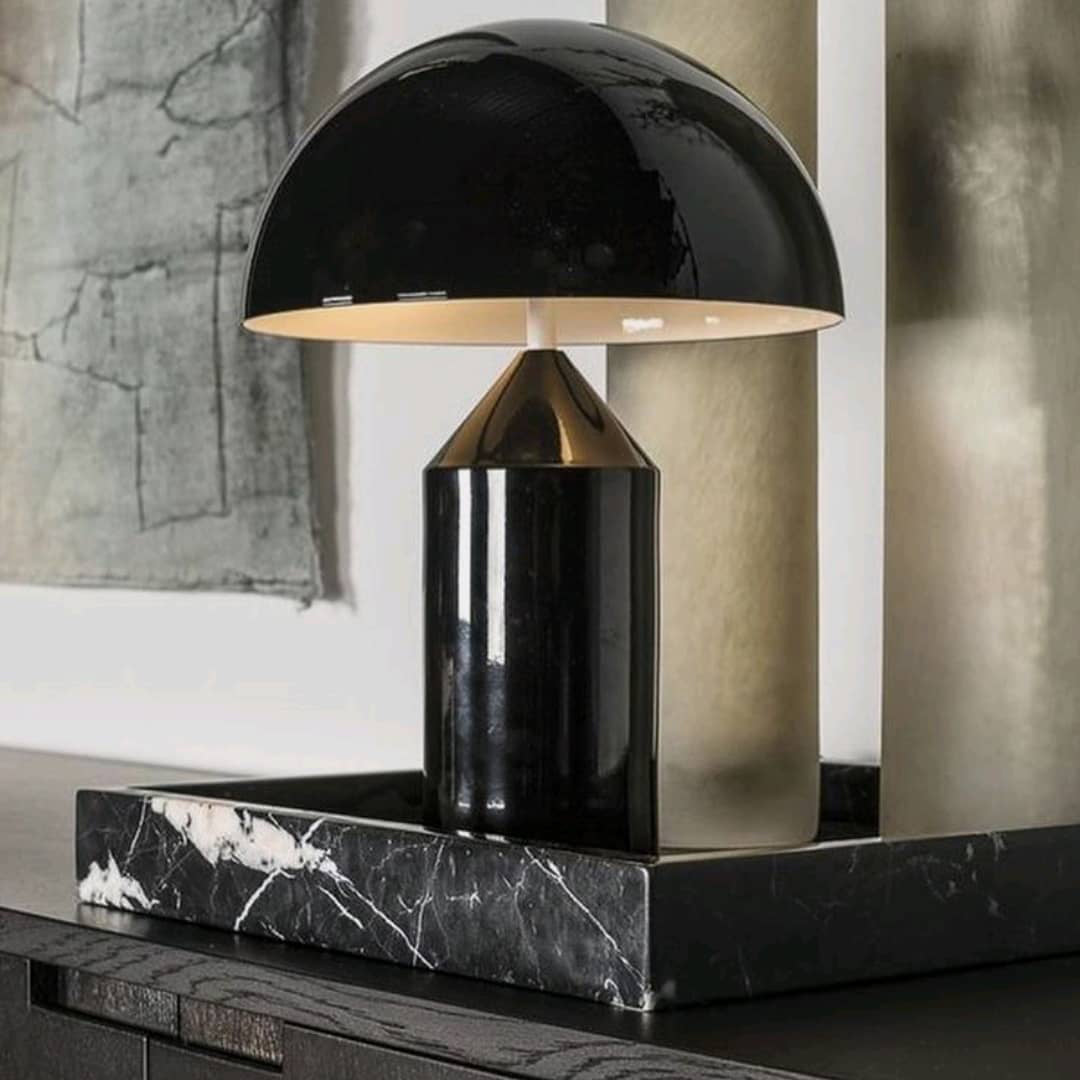 Solido Sculptural Geometric Metal Table Lamp for Bedroom Living Room