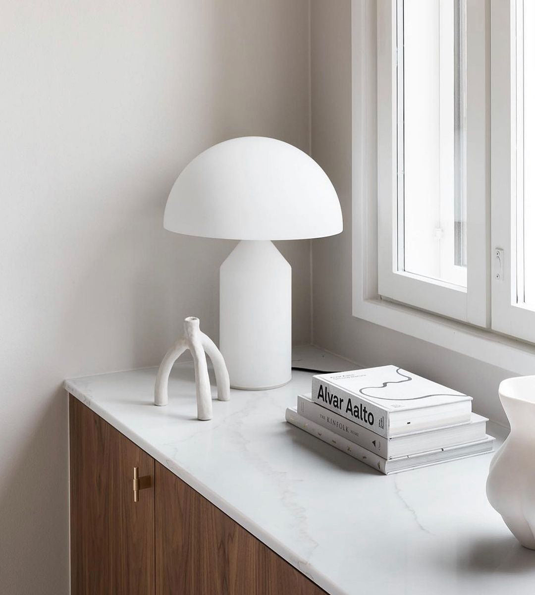 Solido Sculptural Geometric Metal Table Lamp for Bedroom Living Room