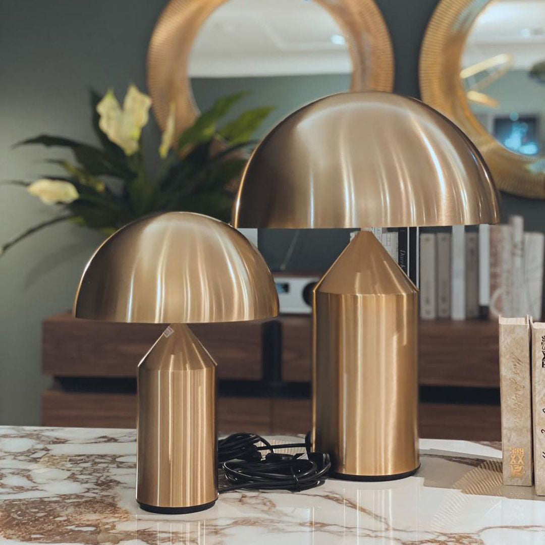 Solido Sculptural Geometric Metal Table Lamp for Bedroom Living Room