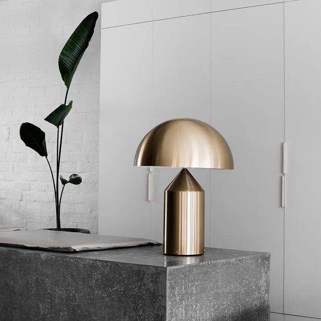 Solido Sculptural Geometric Metal Table Lamp for Bedroom Living Room