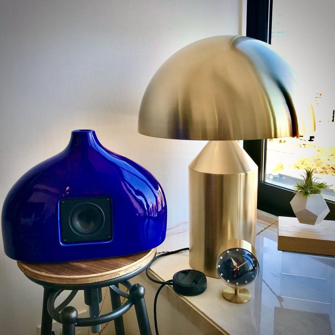 Solido Sculptural Geometric Metal Table Lamp for Bedroom Living Room