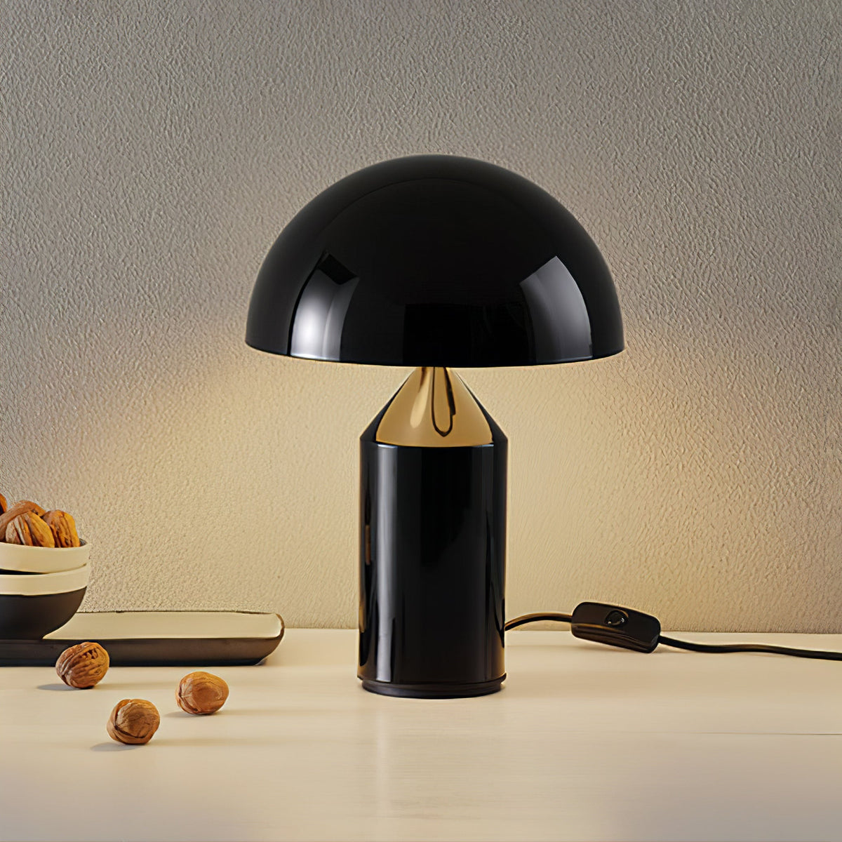 Solido Sculptural Geometric Metal Table Lamp for Bedroom Living Room