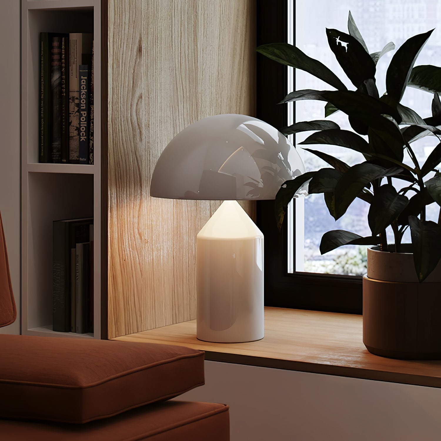 Solido Sculptural Geometric Metal Table Lamp for Bedroom Living Room