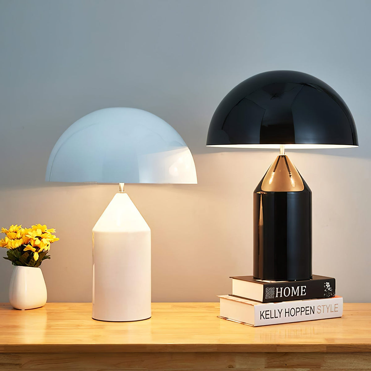 Solido Sculptural Geometric Metal Table Lamp for Bedroom Living Room