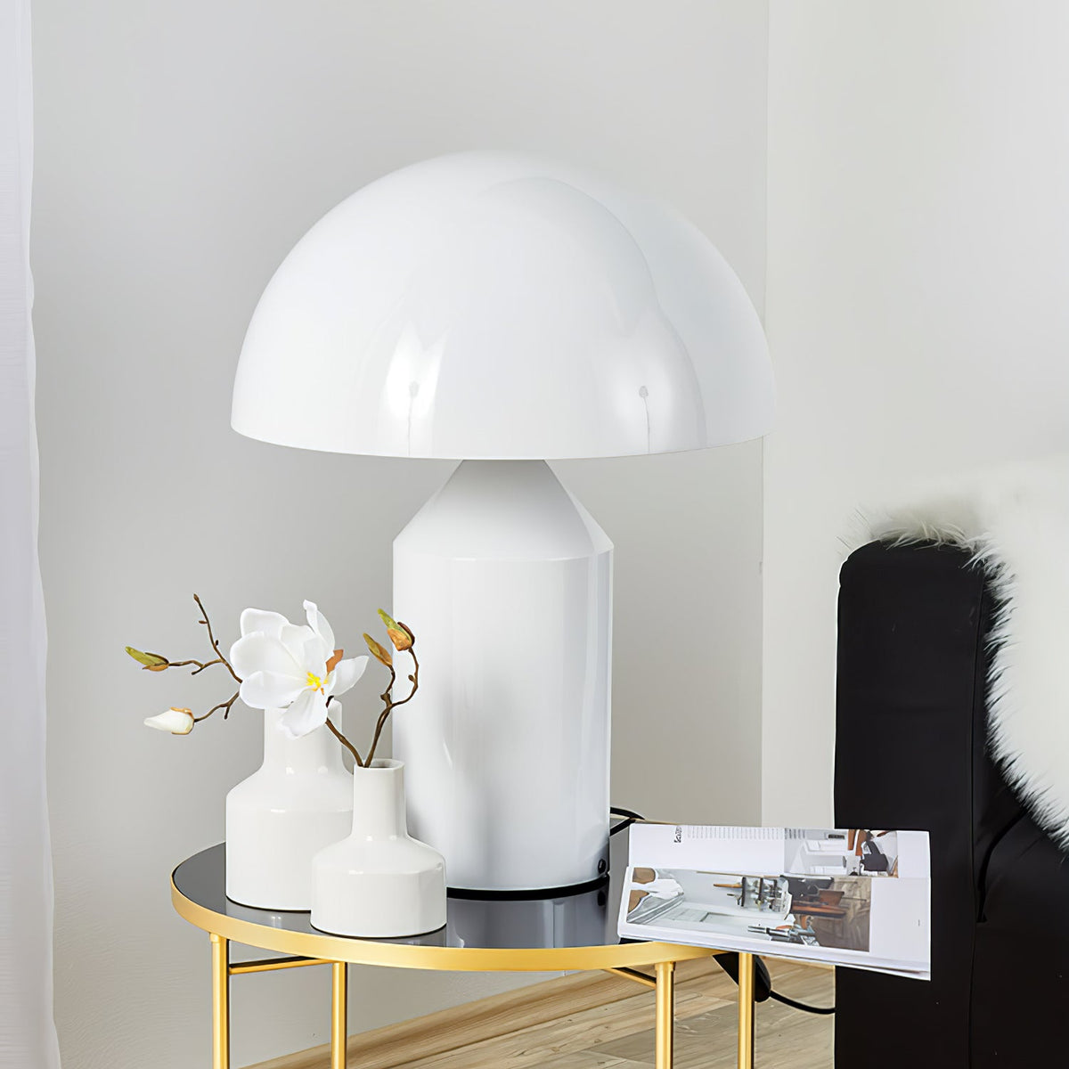 Solido Sculptural Geometric Metal Table Lamp for Bedroom Living Room