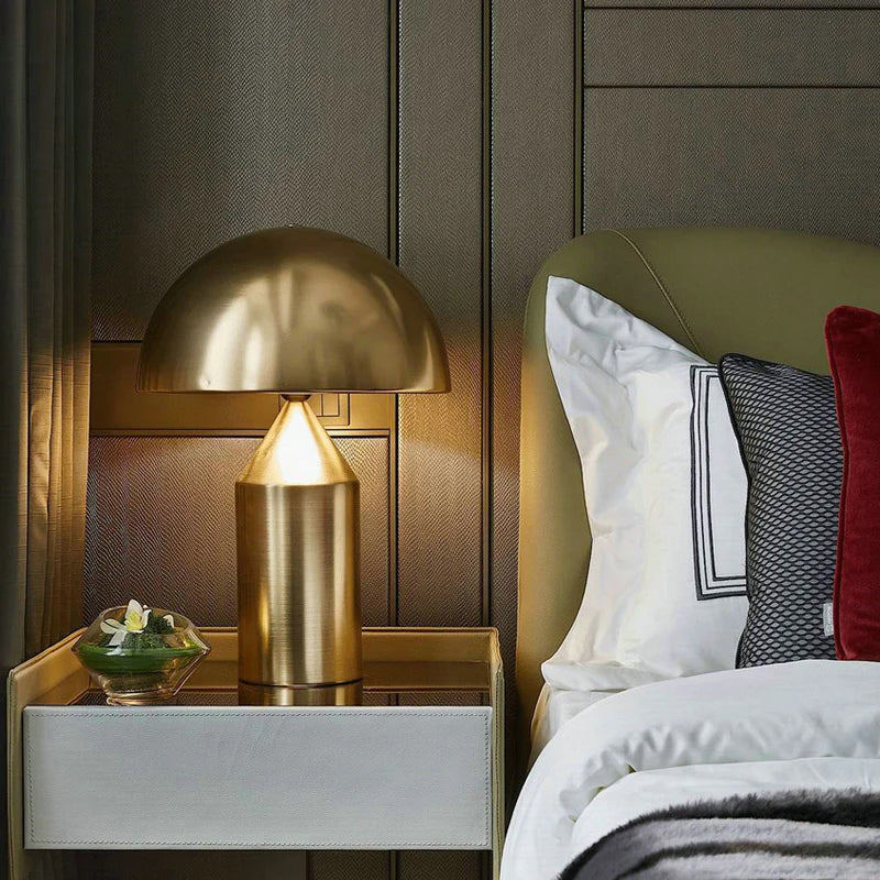 Solido Sculptural Geometric Metal Table Lamp for Bedroom Living Room