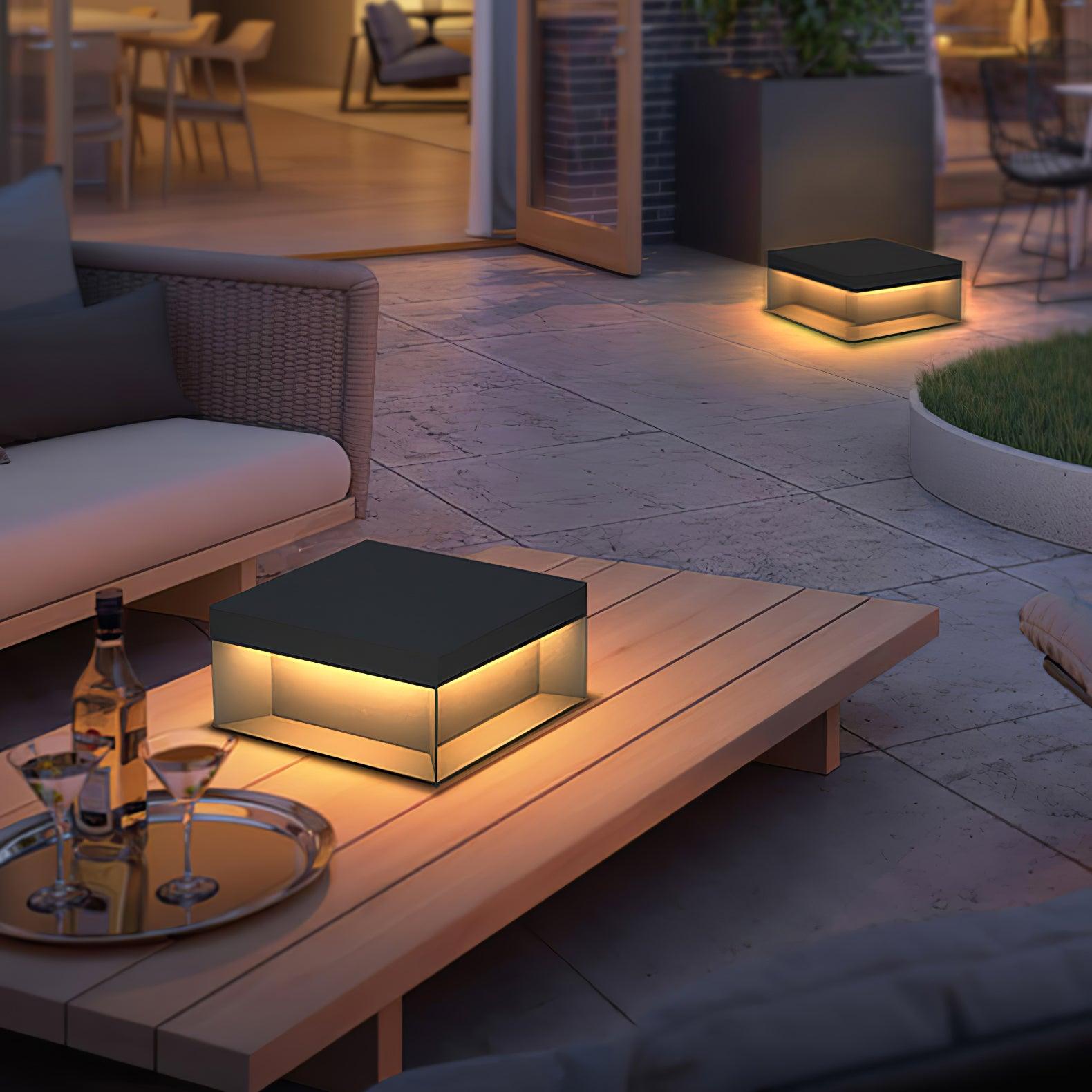Bloc Cube IP65 Waterproof Outdoor Post Light for Garden and Pathways