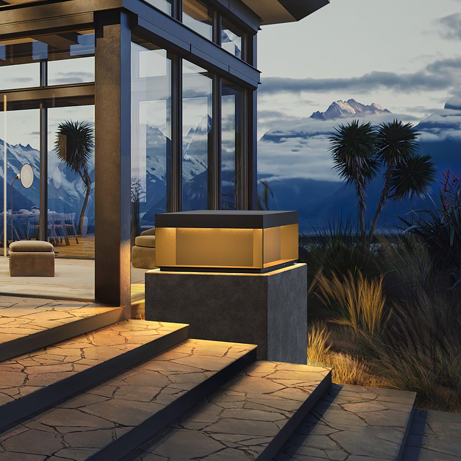 Bloc Cube IP65 Waterproof Outdoor Post Light for Garden and Pathways