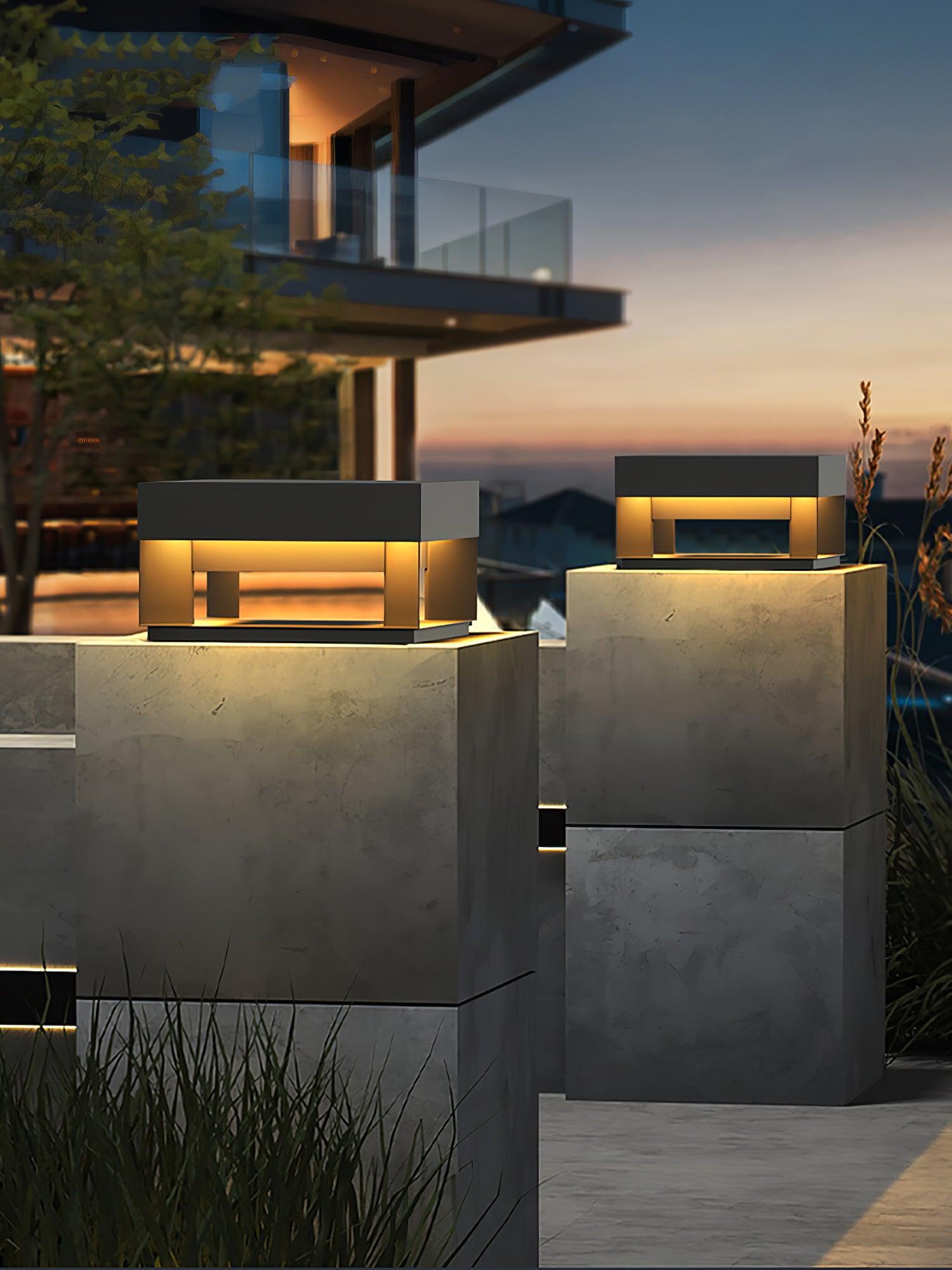 Bloc Cube IP65 Waterproof Outdoor Post Light for Garden and Pathways