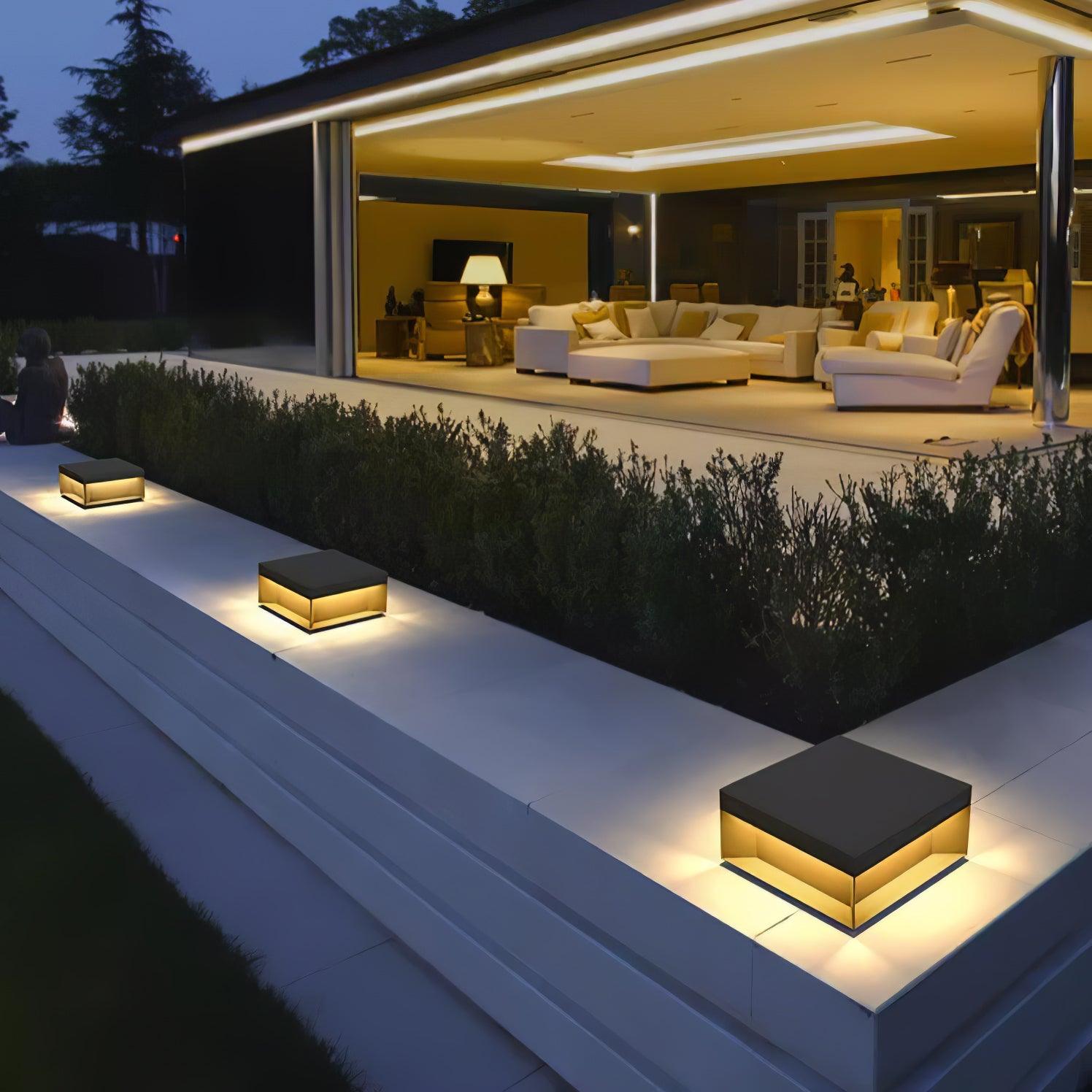 Bloc Cube IP65 Waterproof Outdoor Post Light for Garden and Pathways