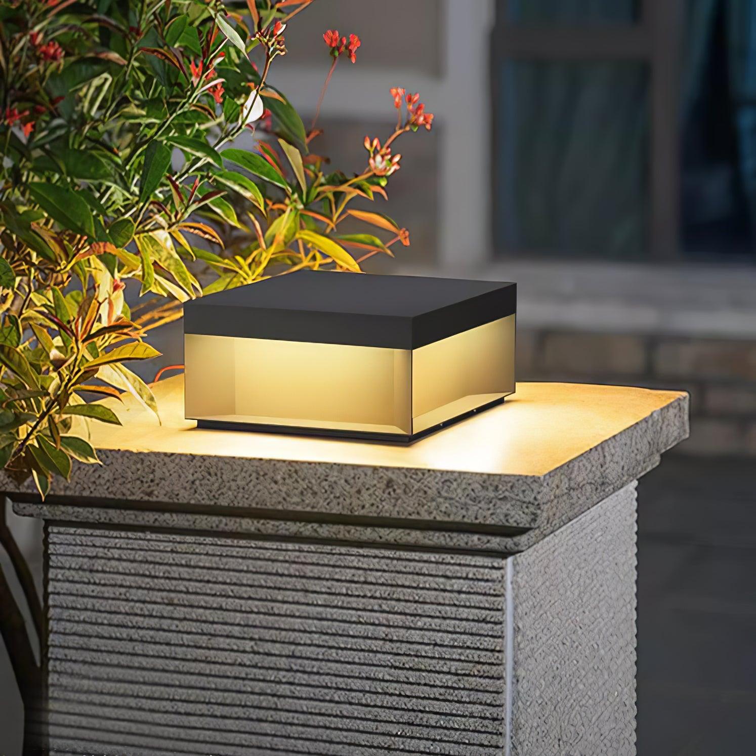 Bloc Cube IP65 Waterproof Outdoor Post Light for Garden and Pathways
