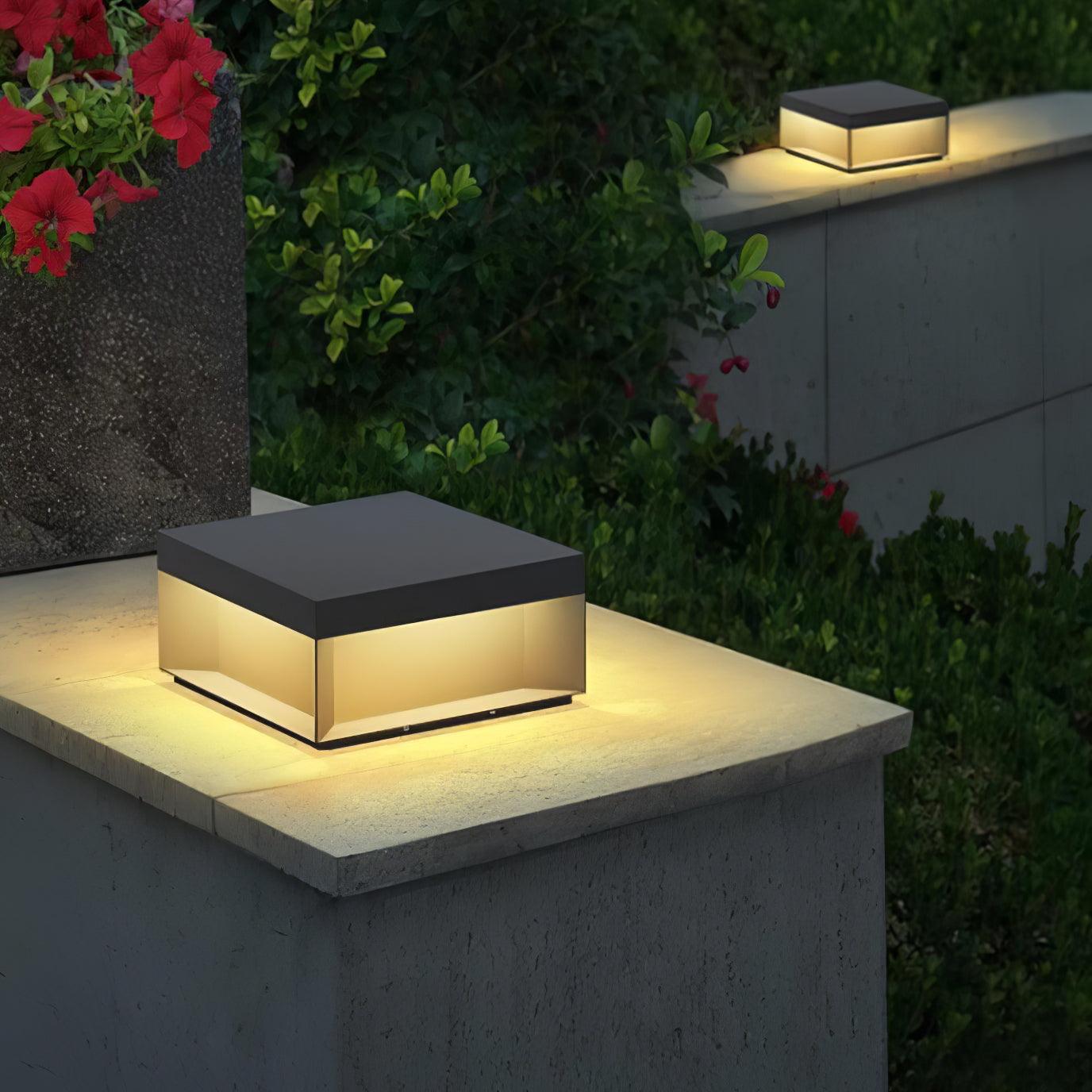 Bloc Cube IP65 Waterproof Outdoor Post Light for Garden and Pathways