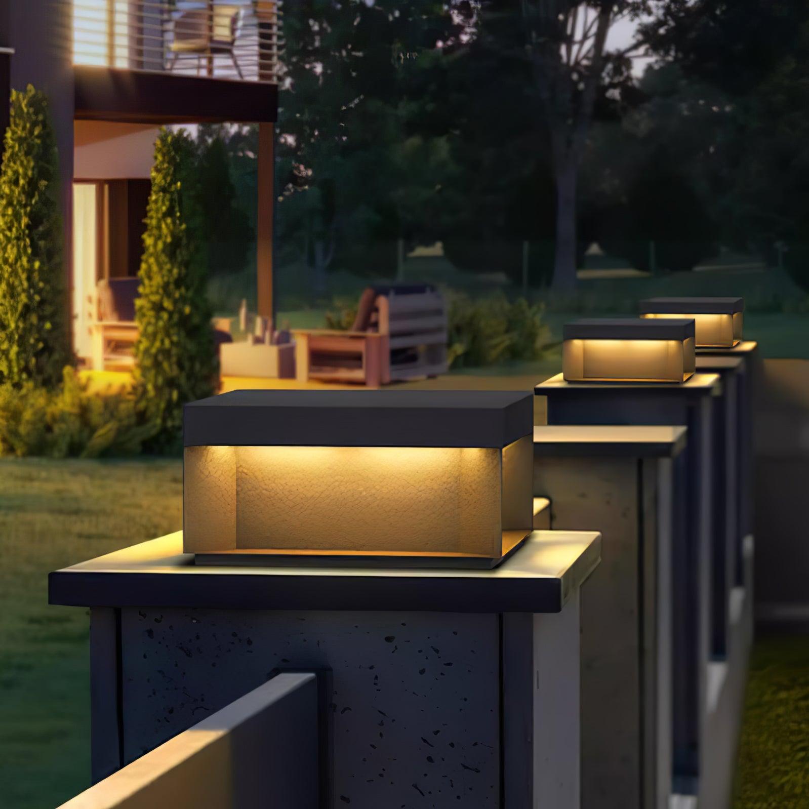 Bloc Cube IP65 Waterproof Outdoor Post Light for Garden and Pathways