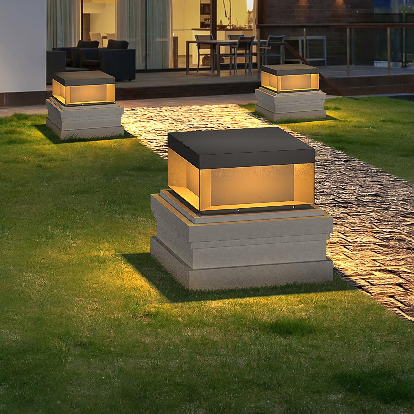 Bloc Cube IP65 Waterproof Outdoor Post Light for Garden and Pathways