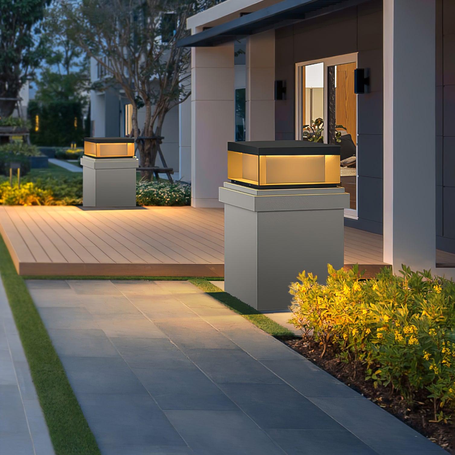 Bloc Cube IP65 Waterproof Outdoor Post Light for Garden and Pathways