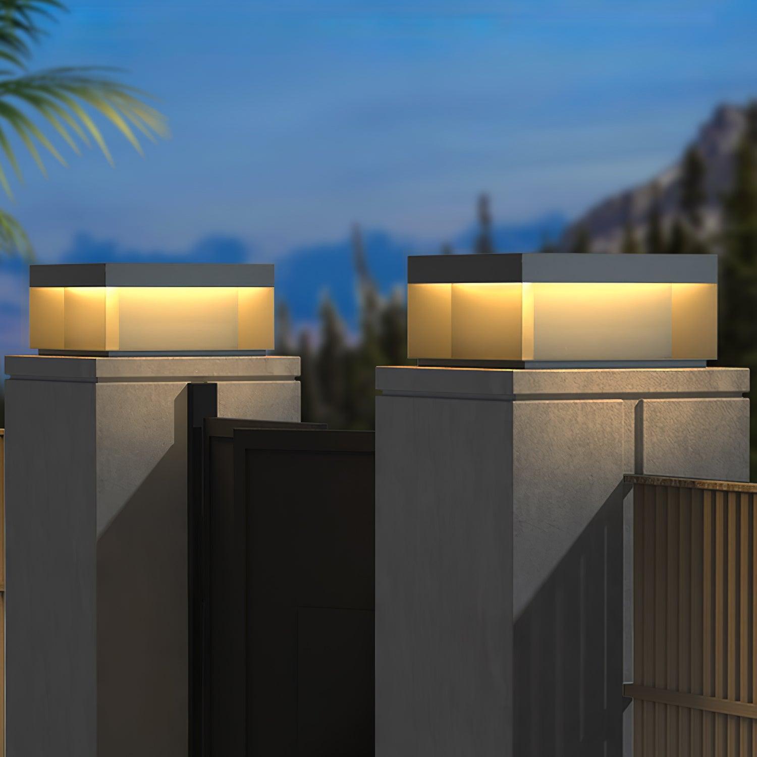 Bloc Cube IP65 Waterproof Outdoor Post Light for Garden and Pathways