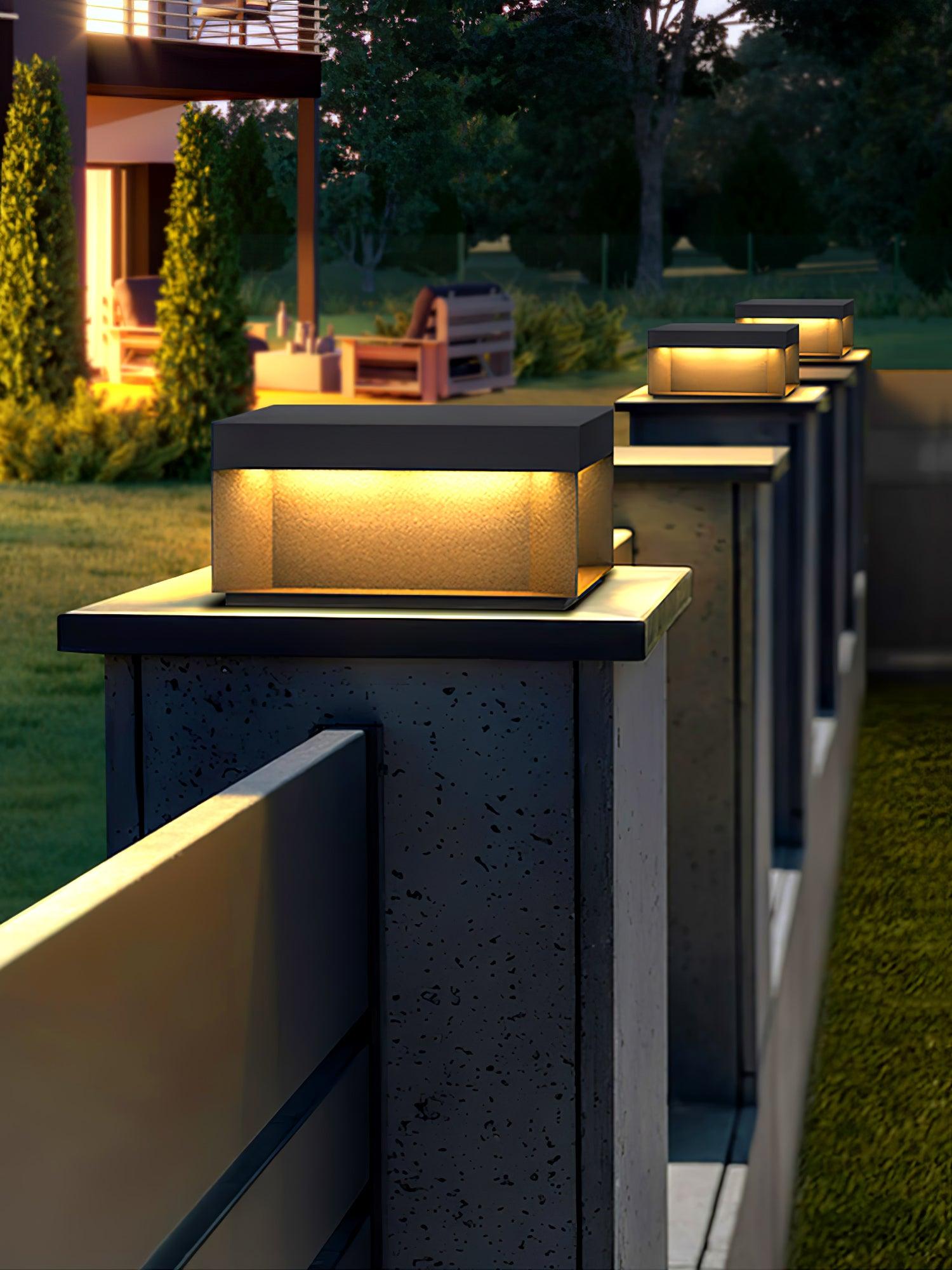 Bloc Cube IP65 Waterproof Outdoor Post Light for Garden and Pathways