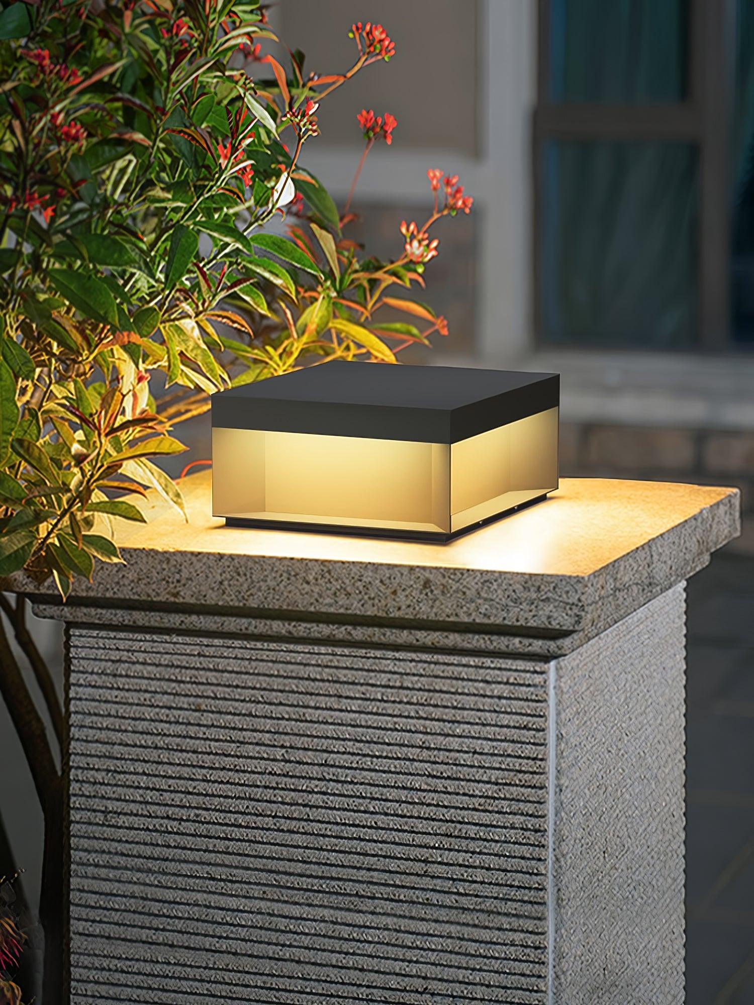 Bloc Cube IP65 Waterproof Outdoor Post Light for Garden and Pathways