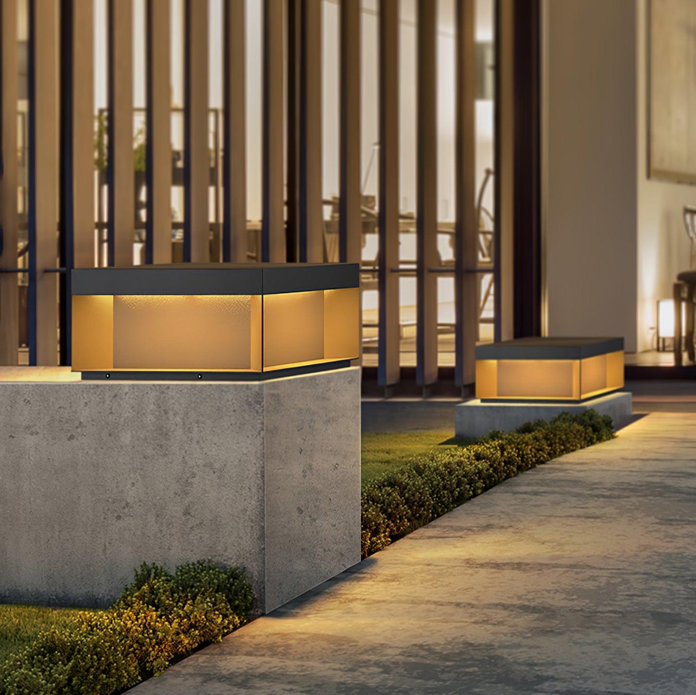 Bloc Cube IP65 Waterproof Outdoor Post Light for Garden and Pathways